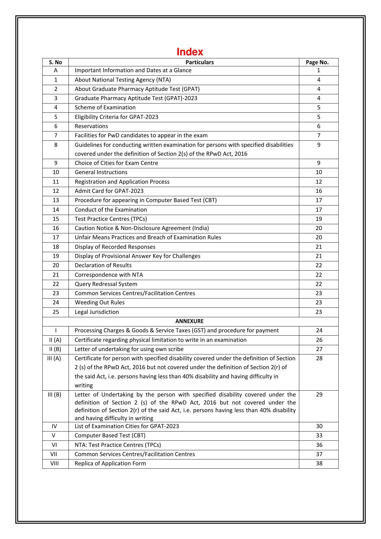 Graduate Pharmacy Aptitude Test (GPAT)-2023 - Page 3