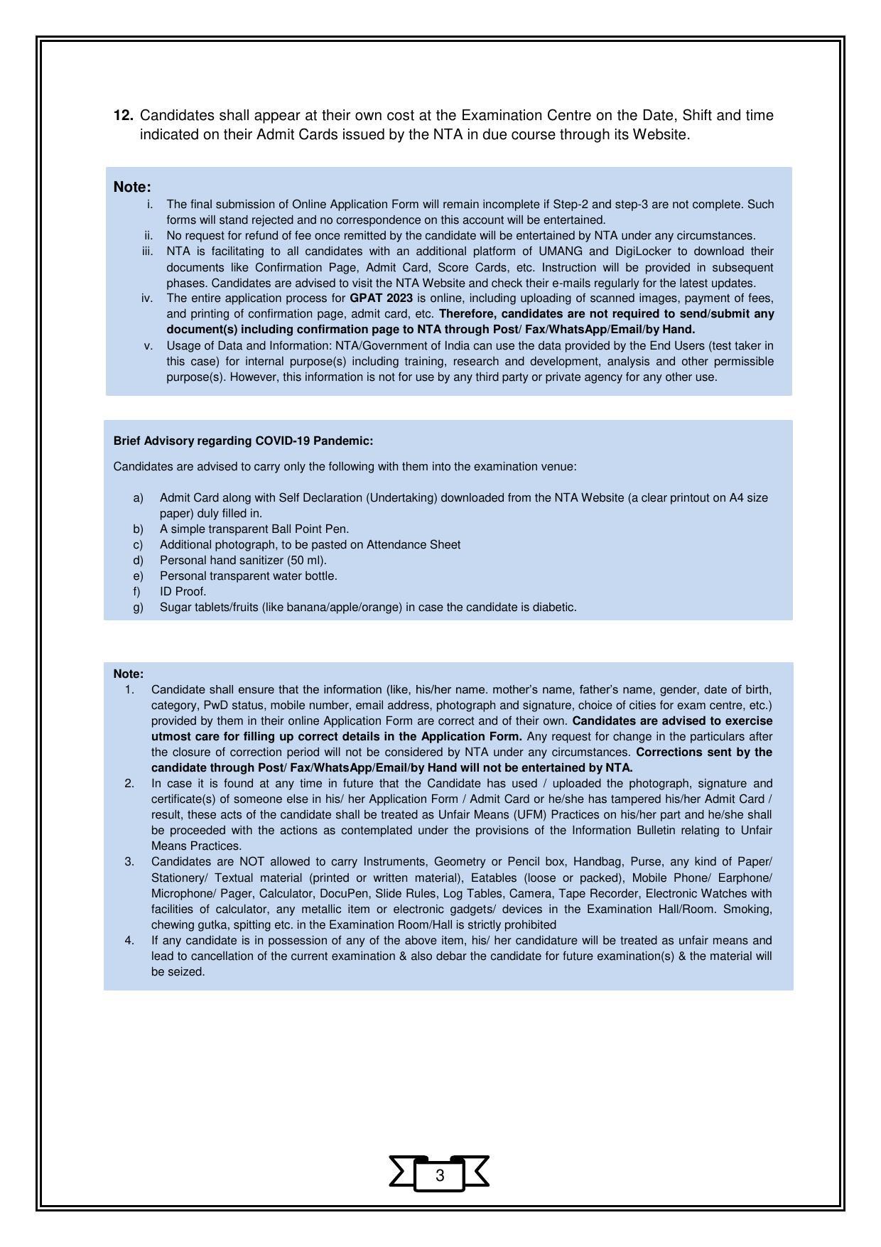 Graduate Pharmacy Aptitude Test (GPAT)-2023 - Page 6