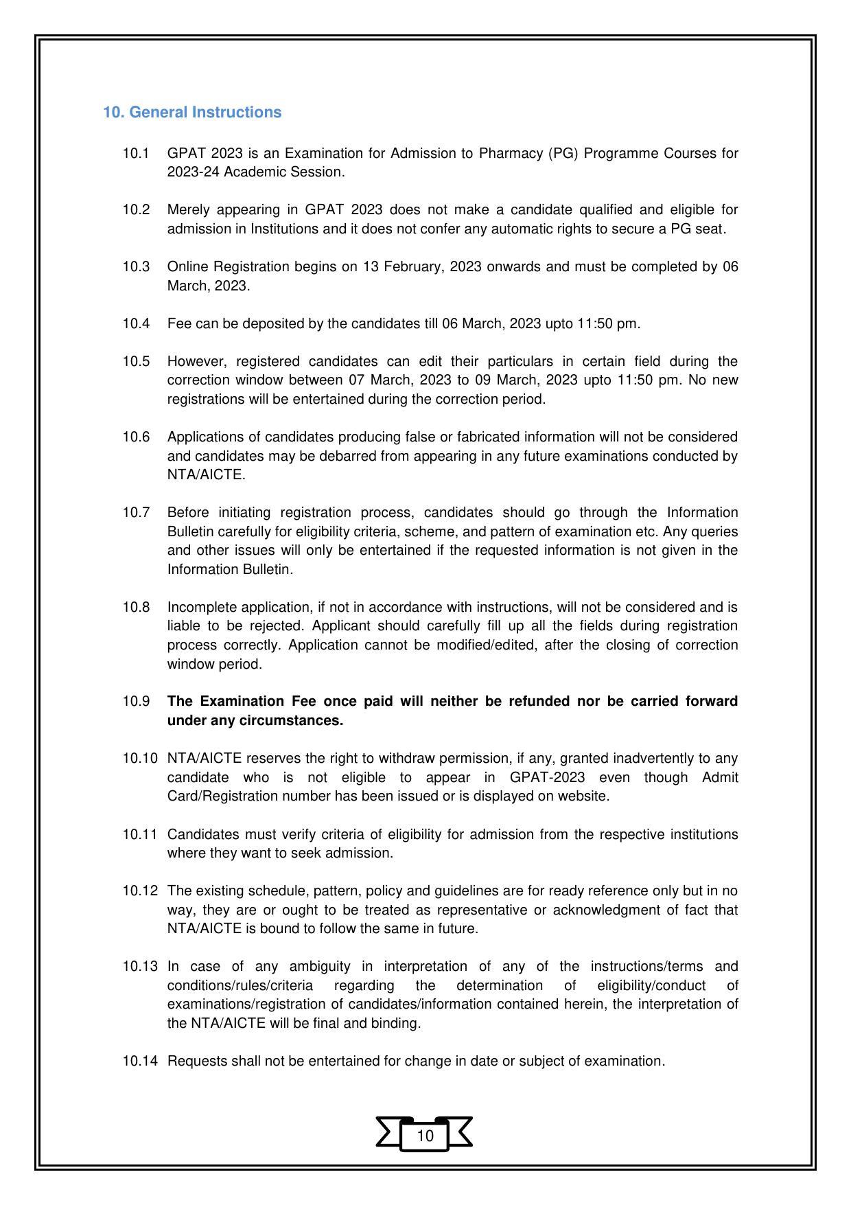 Graduate Pharmacy Aptitude Test (GPAT)-2023 - Page 13