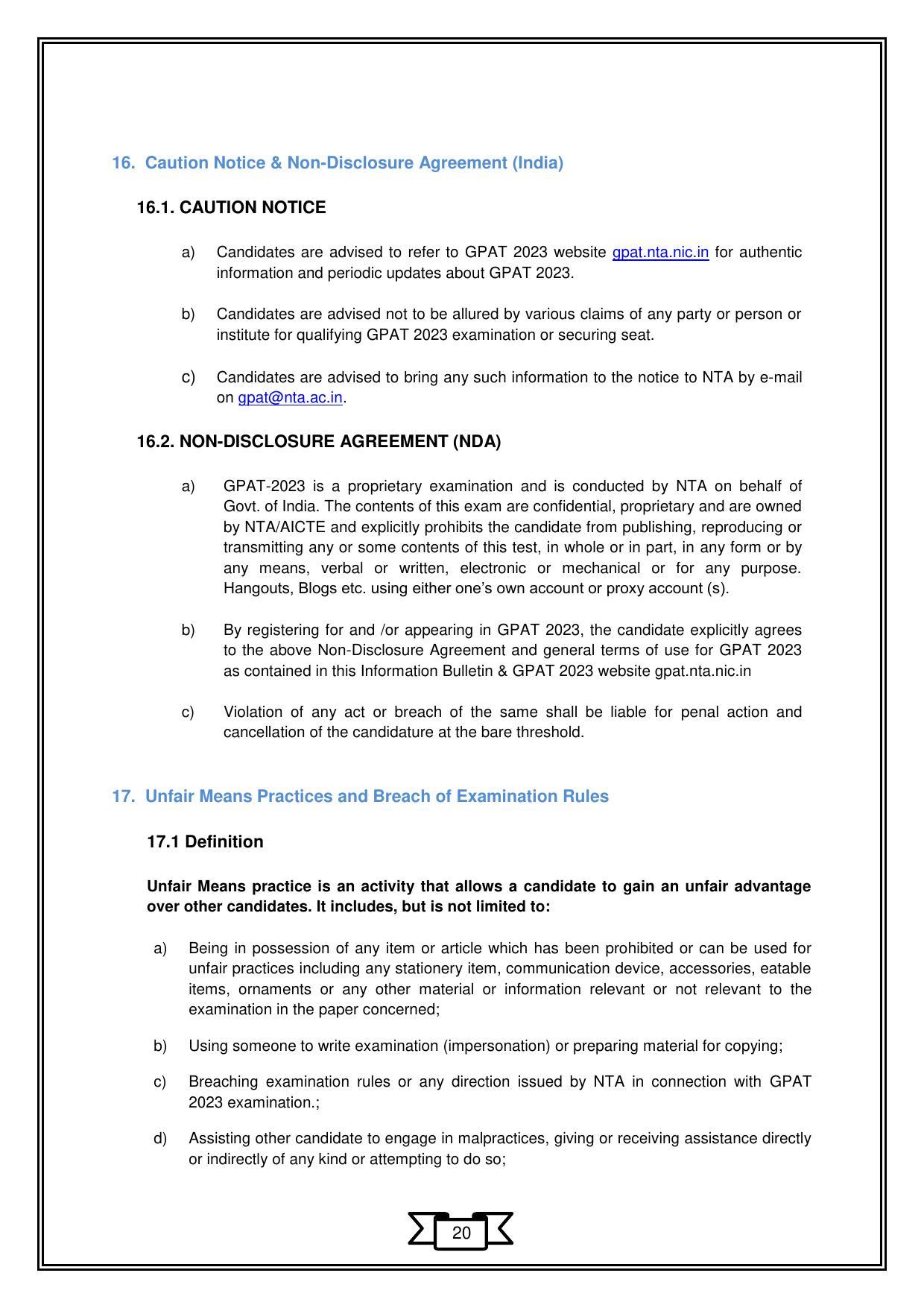 Graduate Pharmacy Aptitude Test (GPAT)-2023 - Page 23