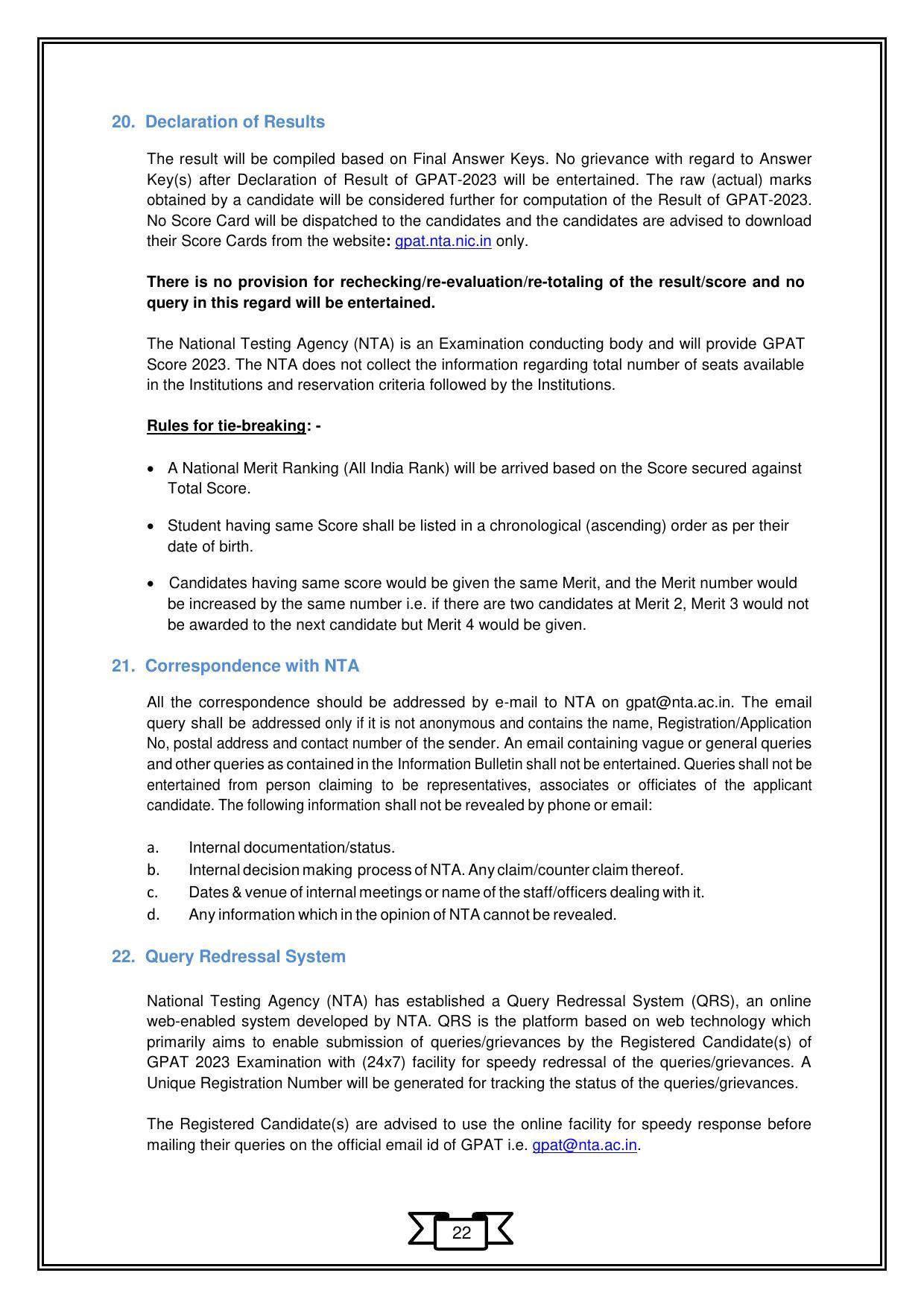 Graduate Pharmacy Aptitude Test (GPAT)-2023 - Page 25