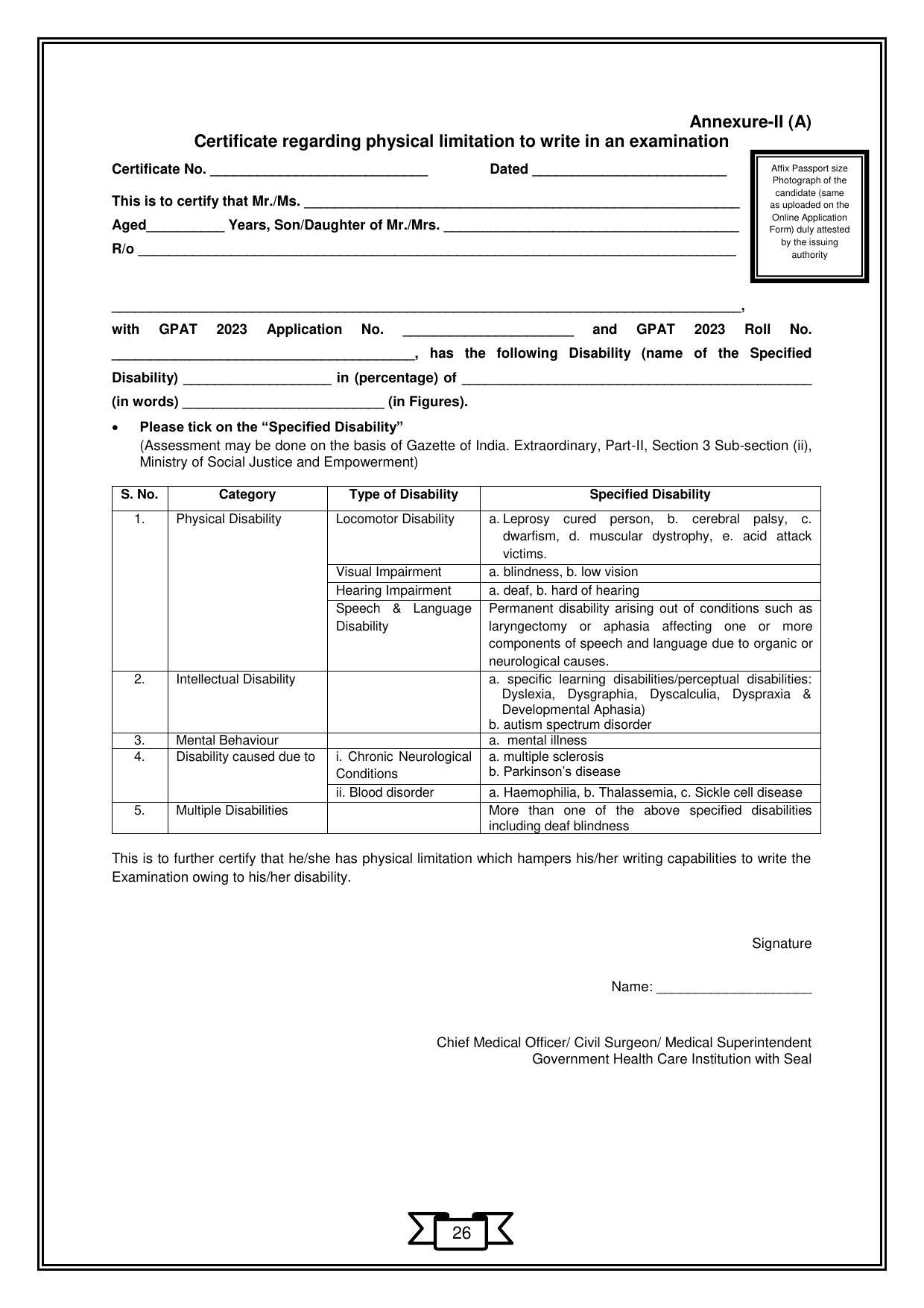 Graduate Pharmacy Aptitude Test (GPAT)-2023 - Page 29