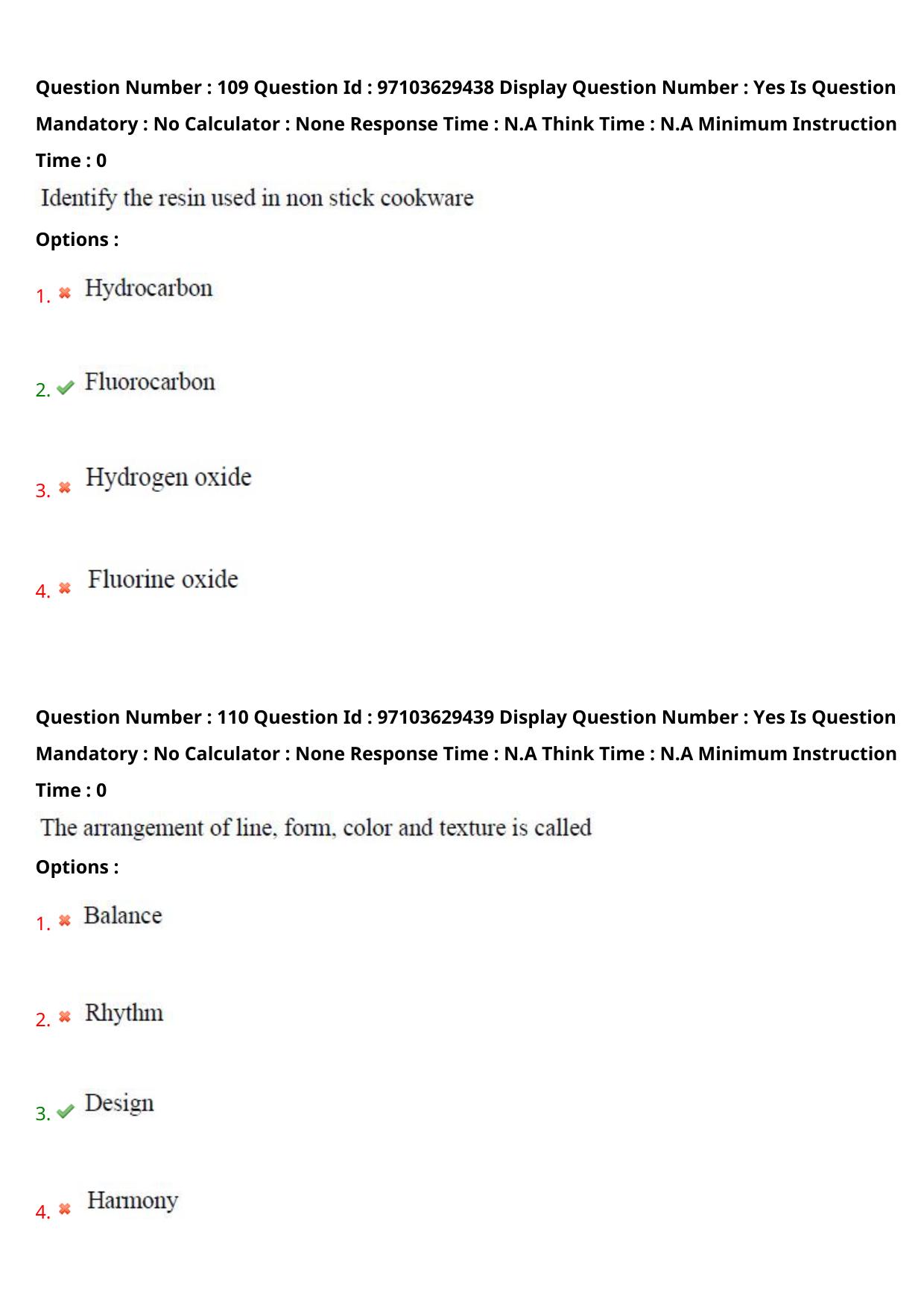 AP RCET 2024 Home Science Question Paper - Page 66