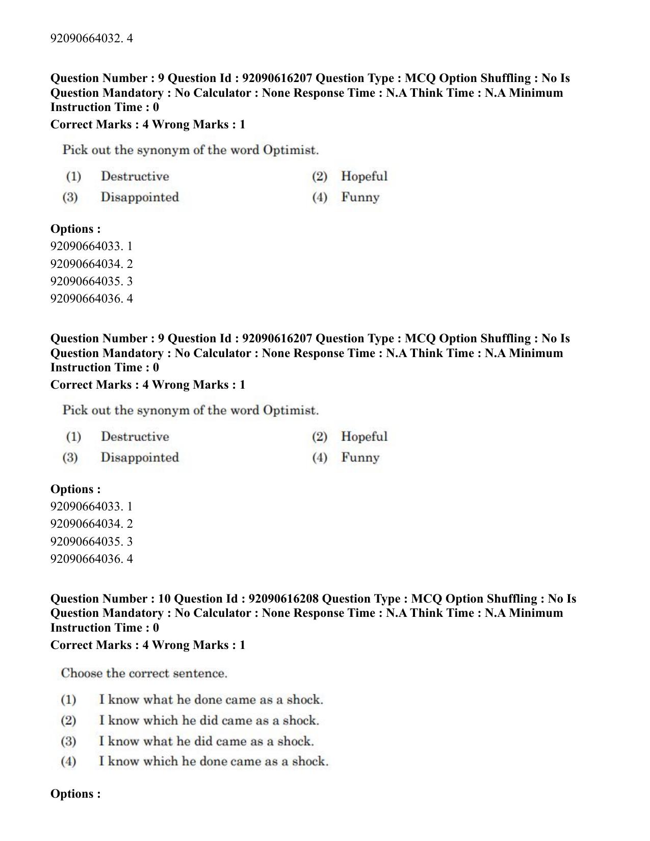 CUET PG 2023: LAQP04 – Linguistics(ENG)-shift 1 (14-06-2023) Question Paper - Page 10