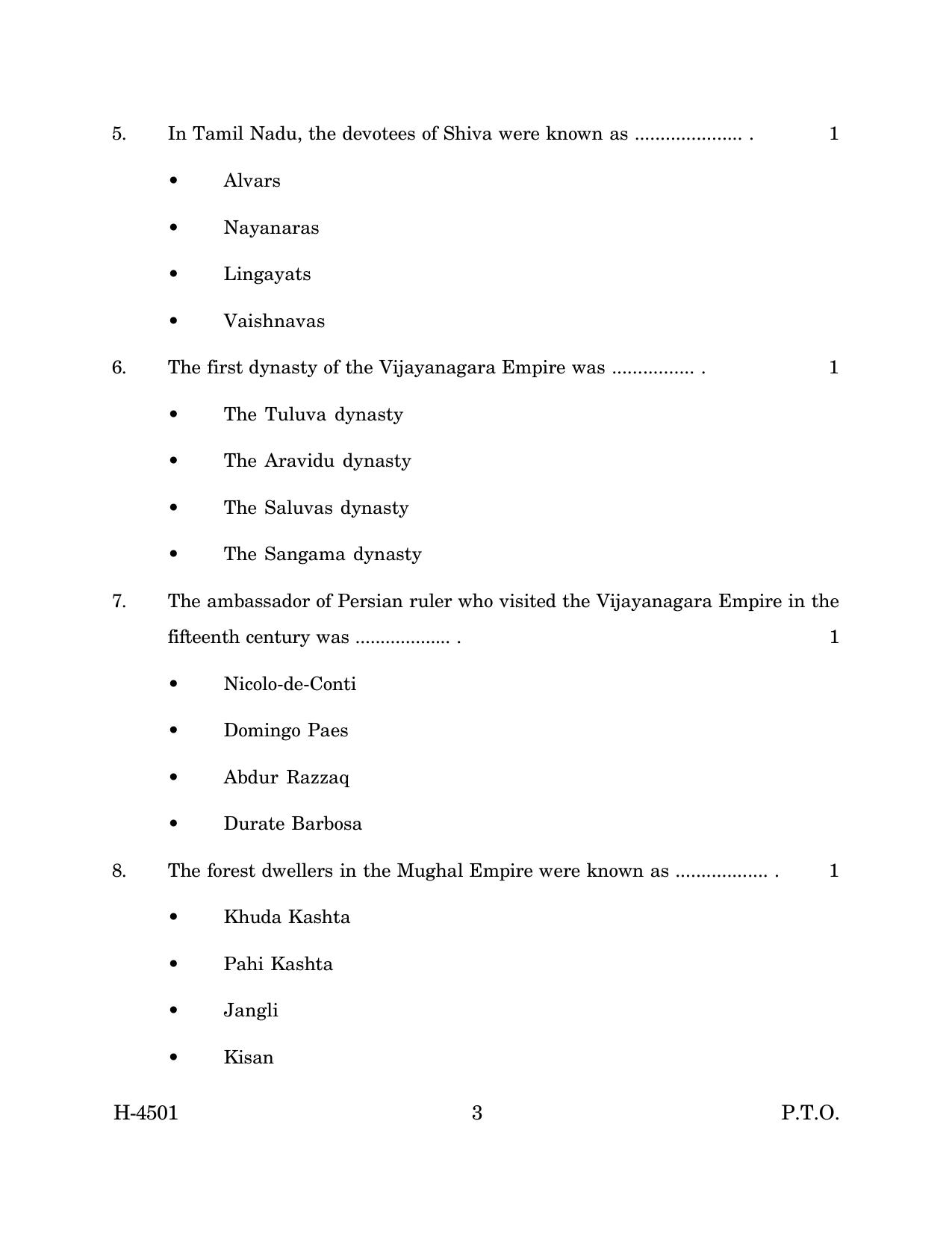 Goa Board Class 12 History (March 2024) Question Paper - Page 3