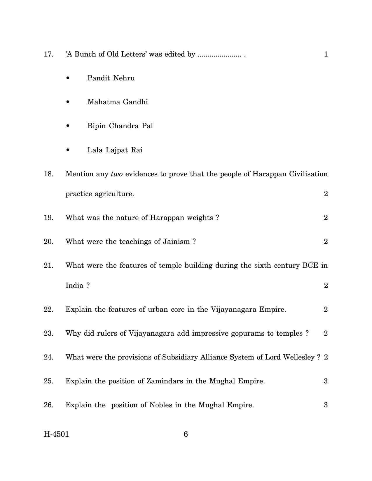 Goa Board Class 12 History (March 2024) Question Paper - Page 6