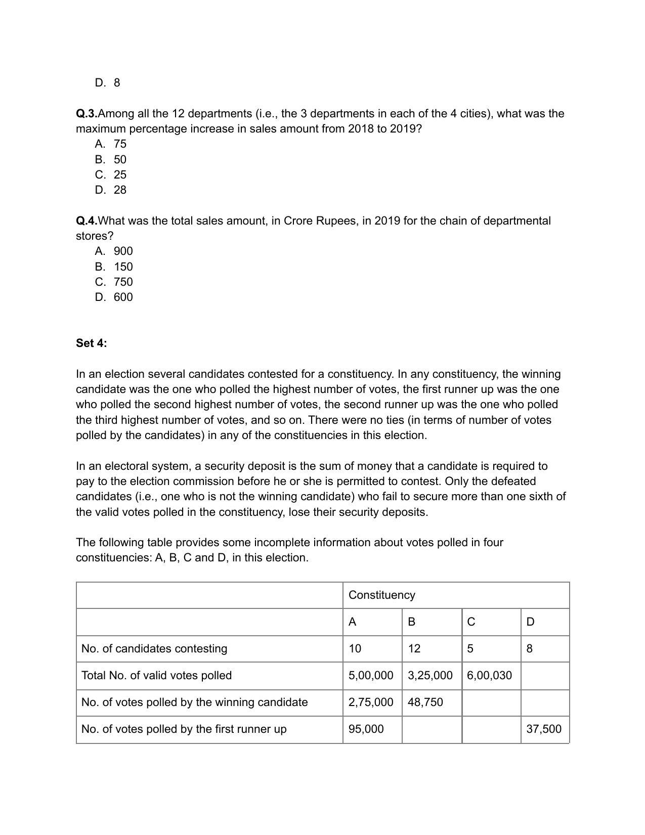 CAT 2020 CAT DILR Slot 2 Question Paper - Page 4