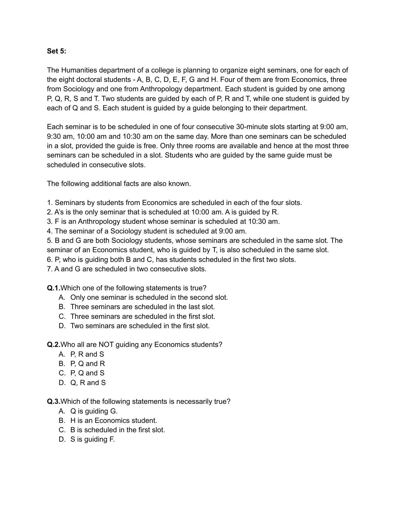 CAT 2020 CAT DILR Slot 2 Question Paper - Page 6