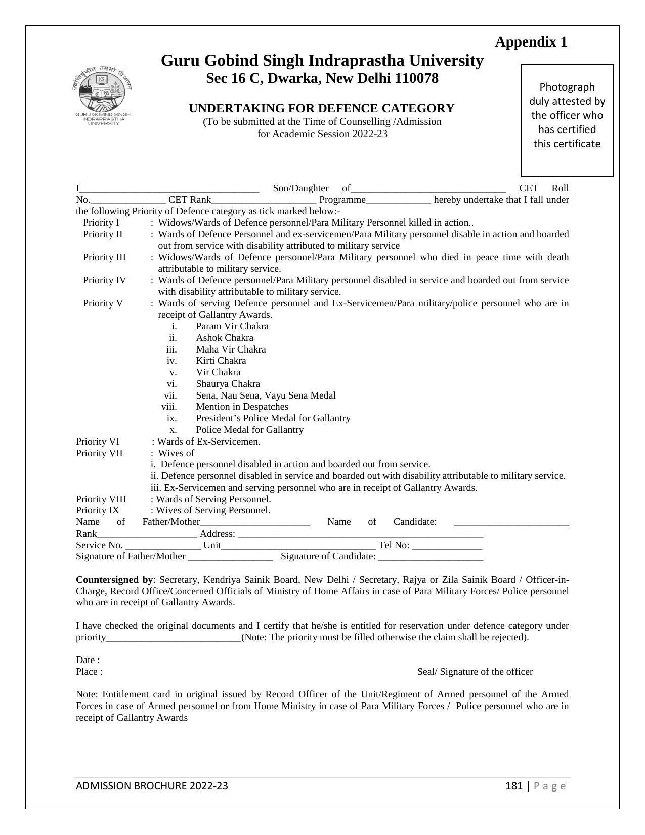 Guru Gobind Singh Indraprastha University (GGSIPU), Delhi Admission Brochure 2022-23 - Page 202