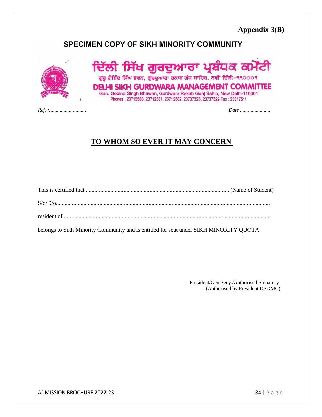 Guru Gobind Singh Indraprastha University (GGSIPU), Delhi Admission Brochure 2022-23 - Page 205