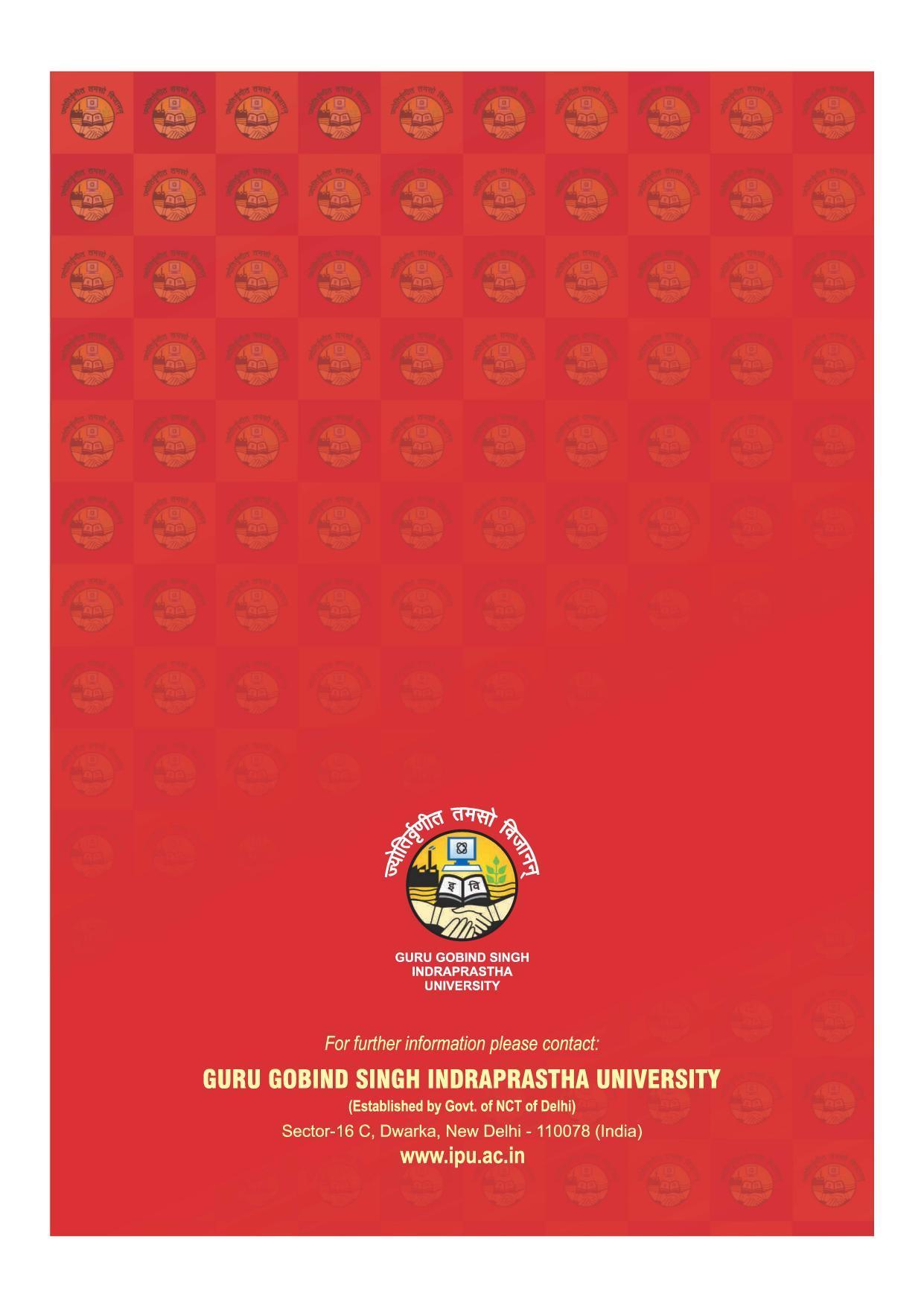 Guru Gobind Singh Indraprastha University (GGSIPU), Delhi Admission Brochure 2022-23 - Page 216
