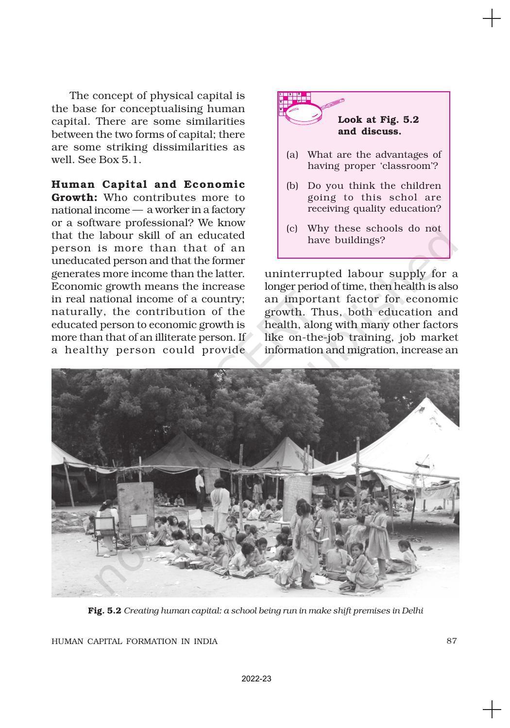 NCERT Book for Class 11 Economics (Indian Economics) Chapter 5 Human Capital Formation in India - Page 6