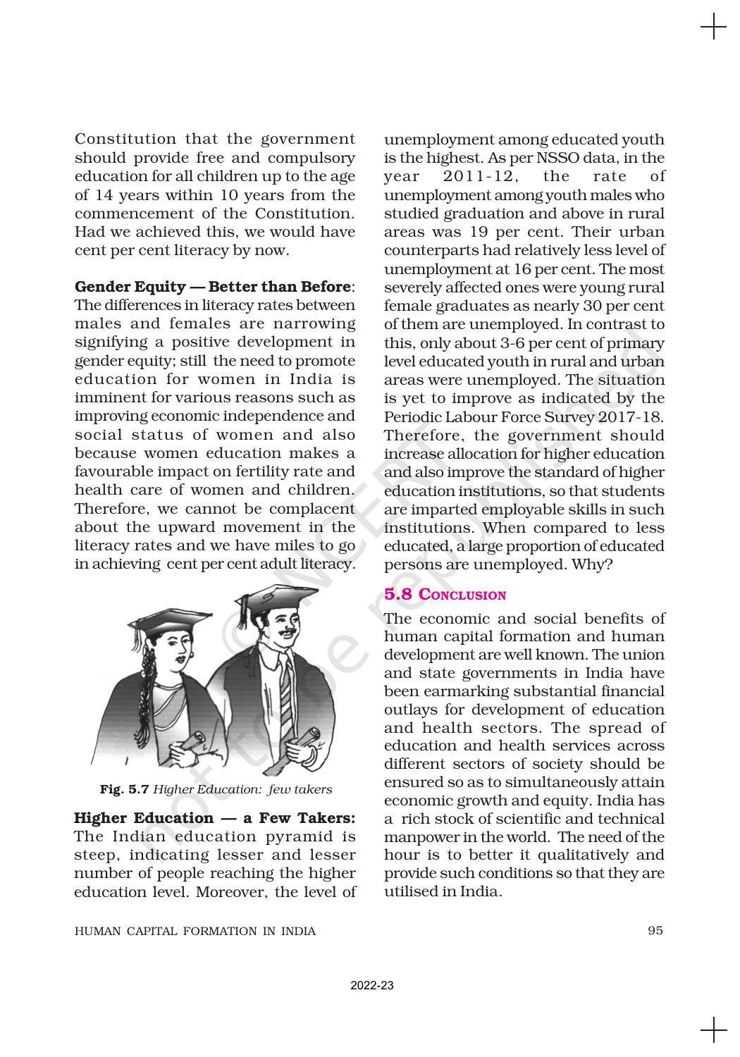 NCERT Book for Class 11 Economics (Indian Economics) Chapter 5 Human Capital Formation in India - Page 14