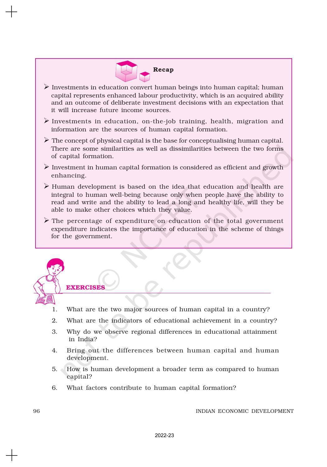 NCERT Book for Class 11 Economics (Indian Economics) Chapter 5 Human Capital Formation in India - Page 15