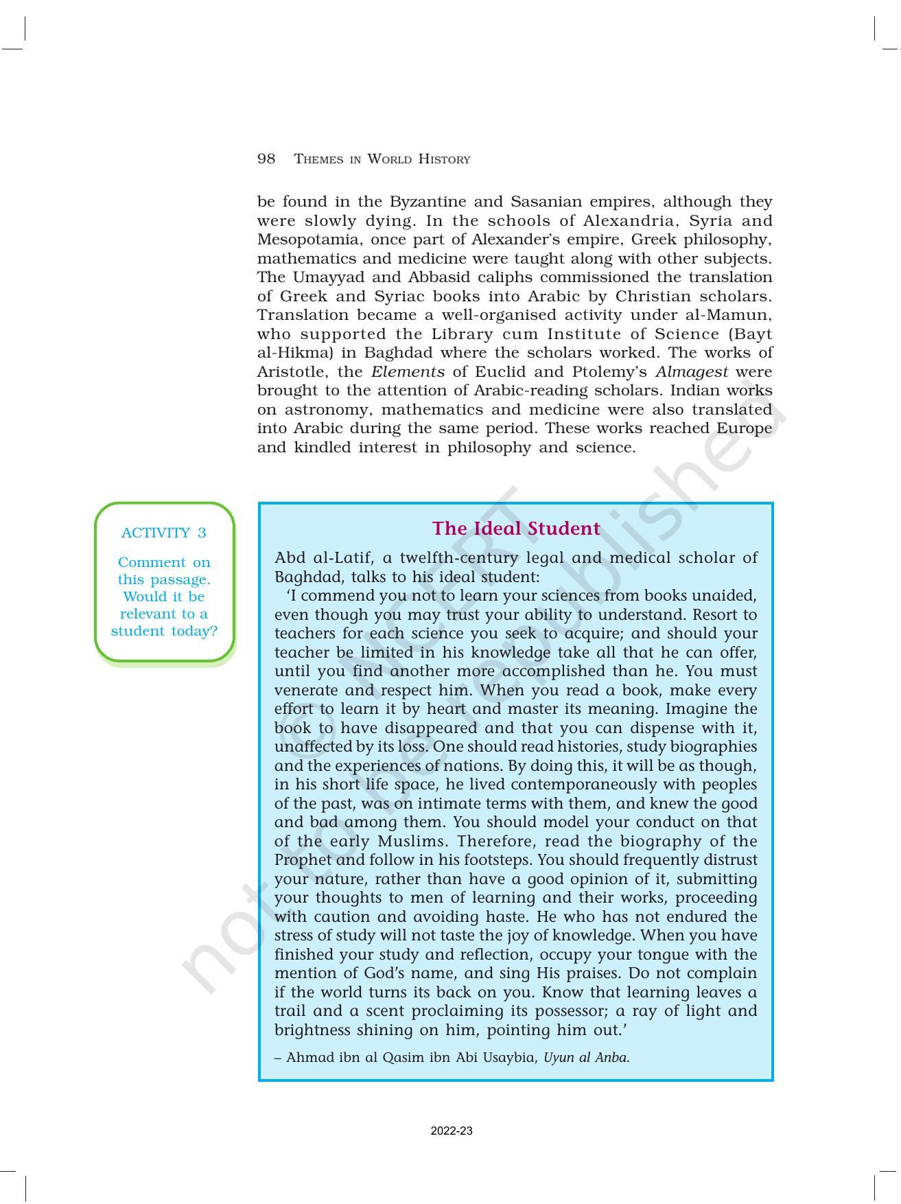 NCERT Book for Class 11 History Chapter 4 The Central Islamic Lands - Page 22
