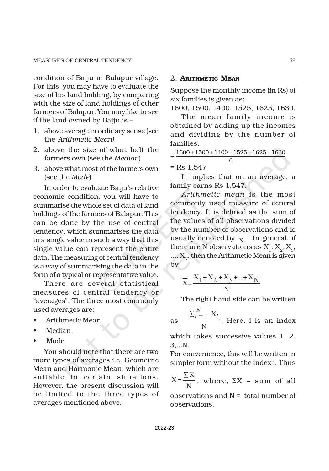 NCERT Book for Class 11 Economics (Statistic Economics) Chapter 5 Measures of Central Tendency - Page 2