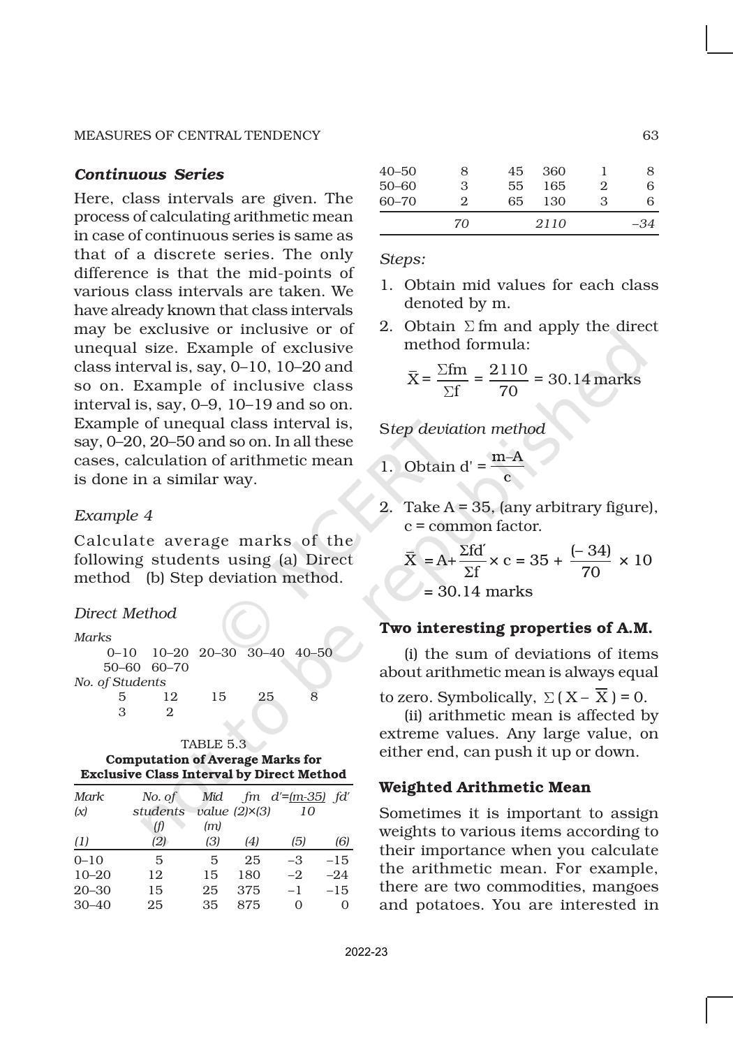 NCERT Book for Class 11 Economics (Statistic Economics) Chapter 5 Measures of Central Tendency - Page 6