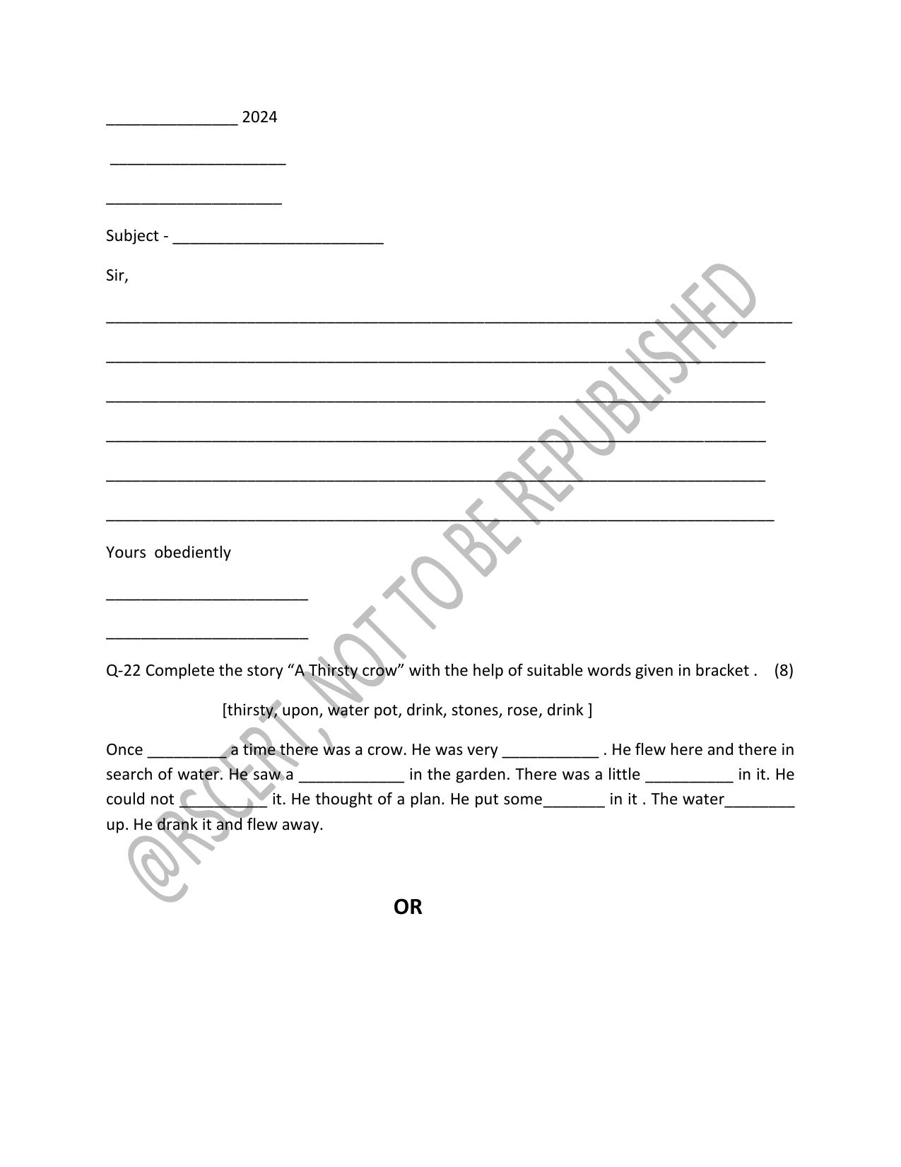 RBSE Class 5 Sample Paper English - Page 6