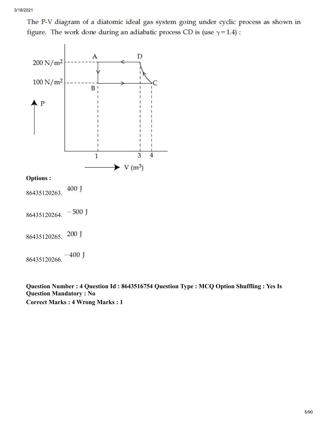 JEE Mains 2021: BTech EU (Shift 1) 18-03-2021 Question Paper - Page 5