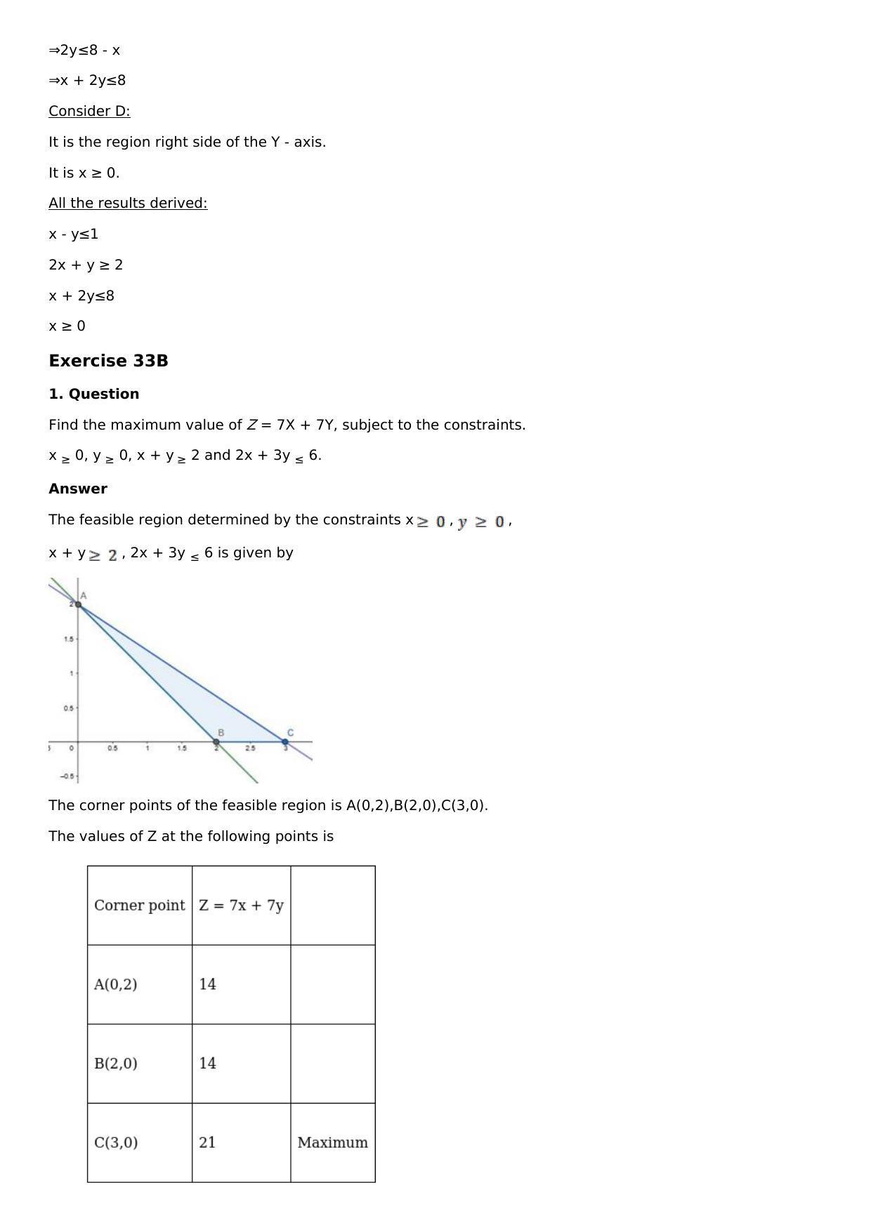 Chapter 33: Linear Programming Solutions: RS Aggarwal Class 12 Solutions  - Page 22
