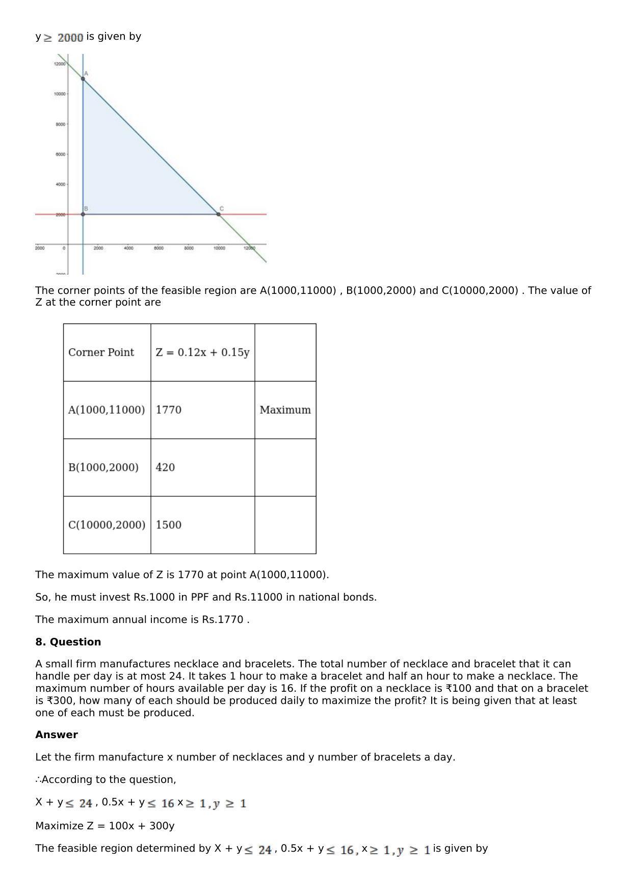 Chapter 33: Linear Programming Solutions: RS Aggarwal Class 12 Solutions  - Page 35