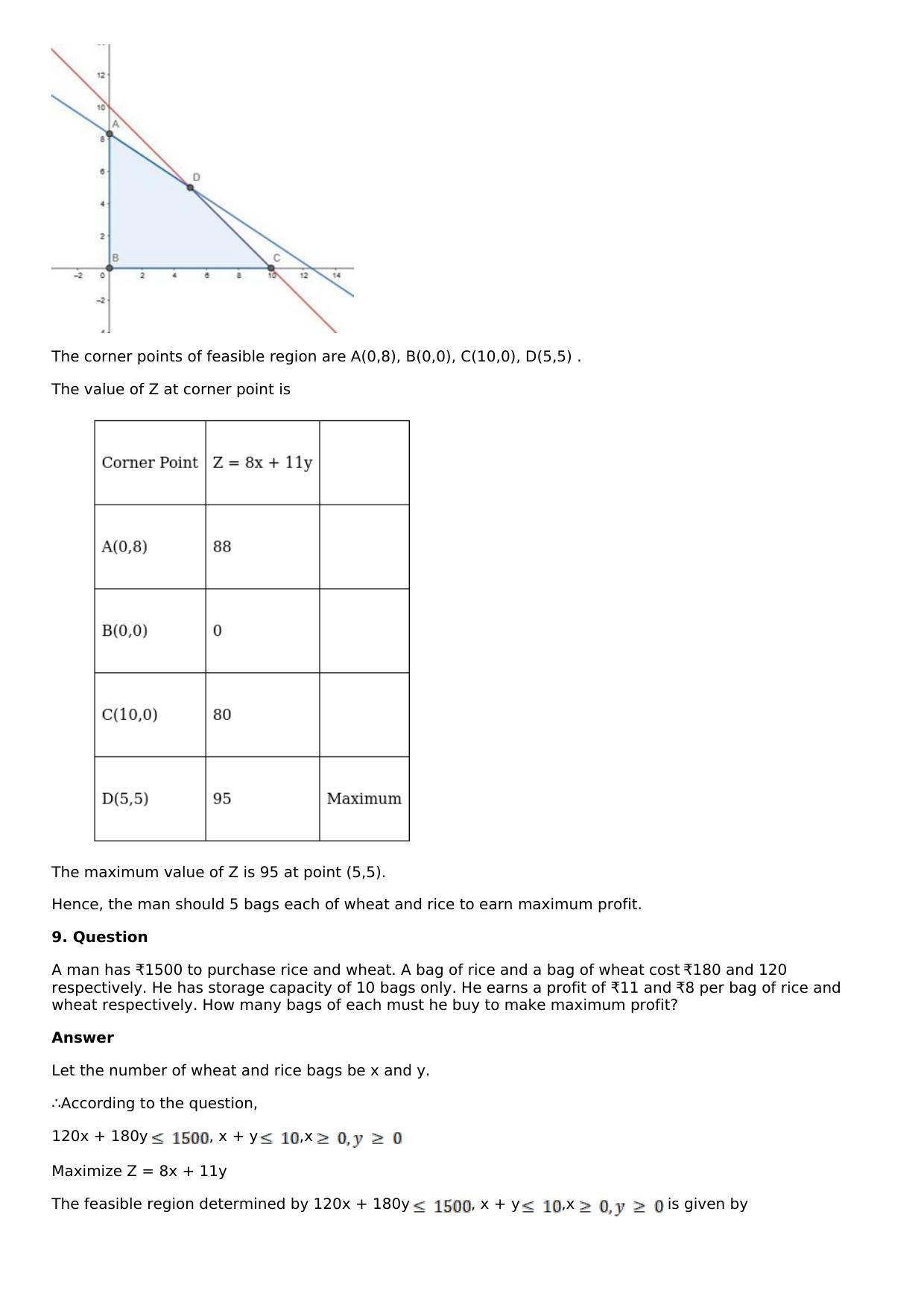 Chapter 33: Linear Programming Solutions: RS Aggarwal Class 12 Solutions  - Page 38