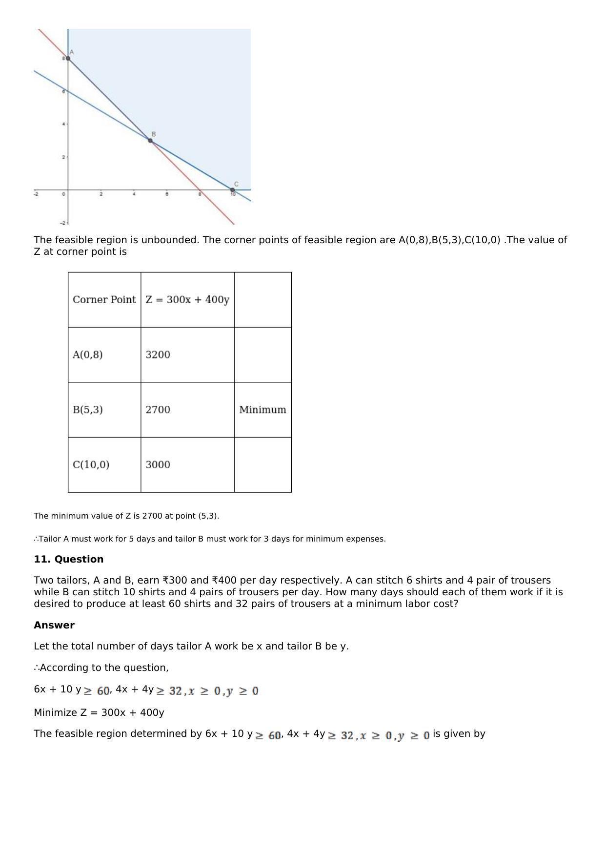 Chapter 33: Linear Programming Solutions: RS Aggarwal Class 12 Solutions  - Page 42