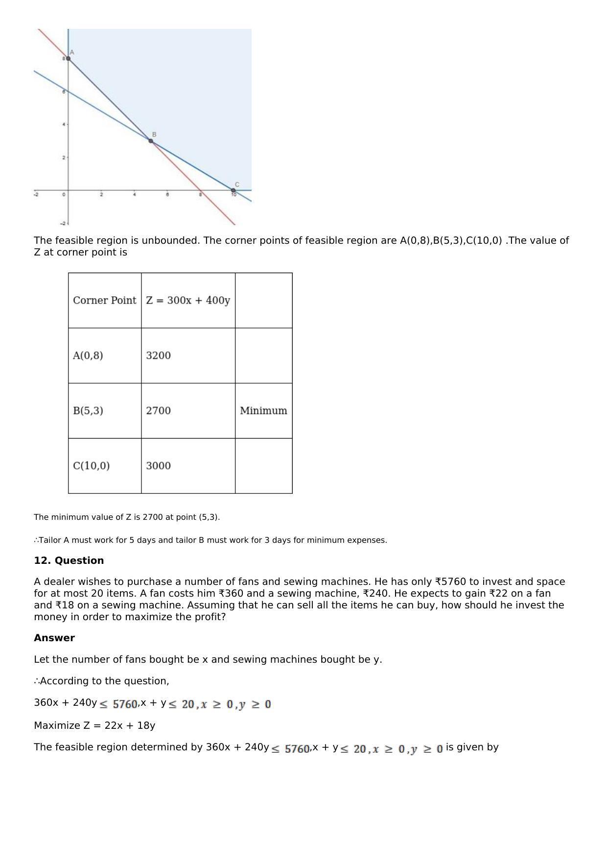 Chapter 33: Linear Programming Solutions: RS Aggarwal Class 12 Solutions  - Page 43