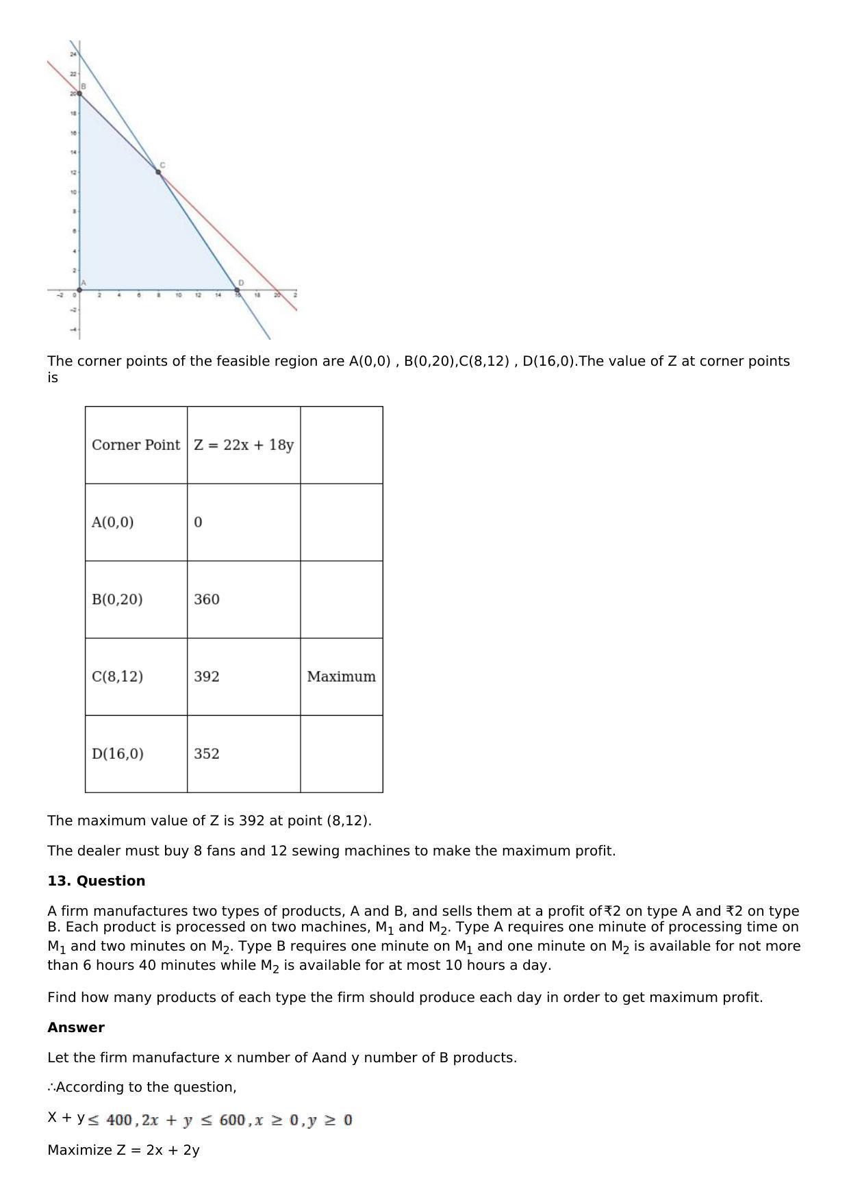 Chapter 33: Linear Programming Solutions: RS Aggarwal Class 12 Solutions  - Page 45
