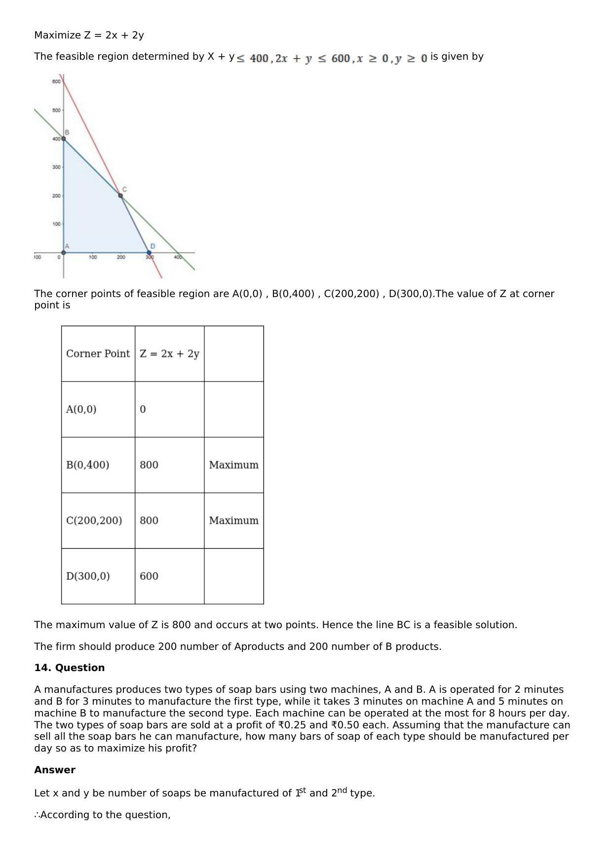 Chapter 33: Linear Programming Solutions: RS Aggarwal Class 12 Solutions  - Page 47