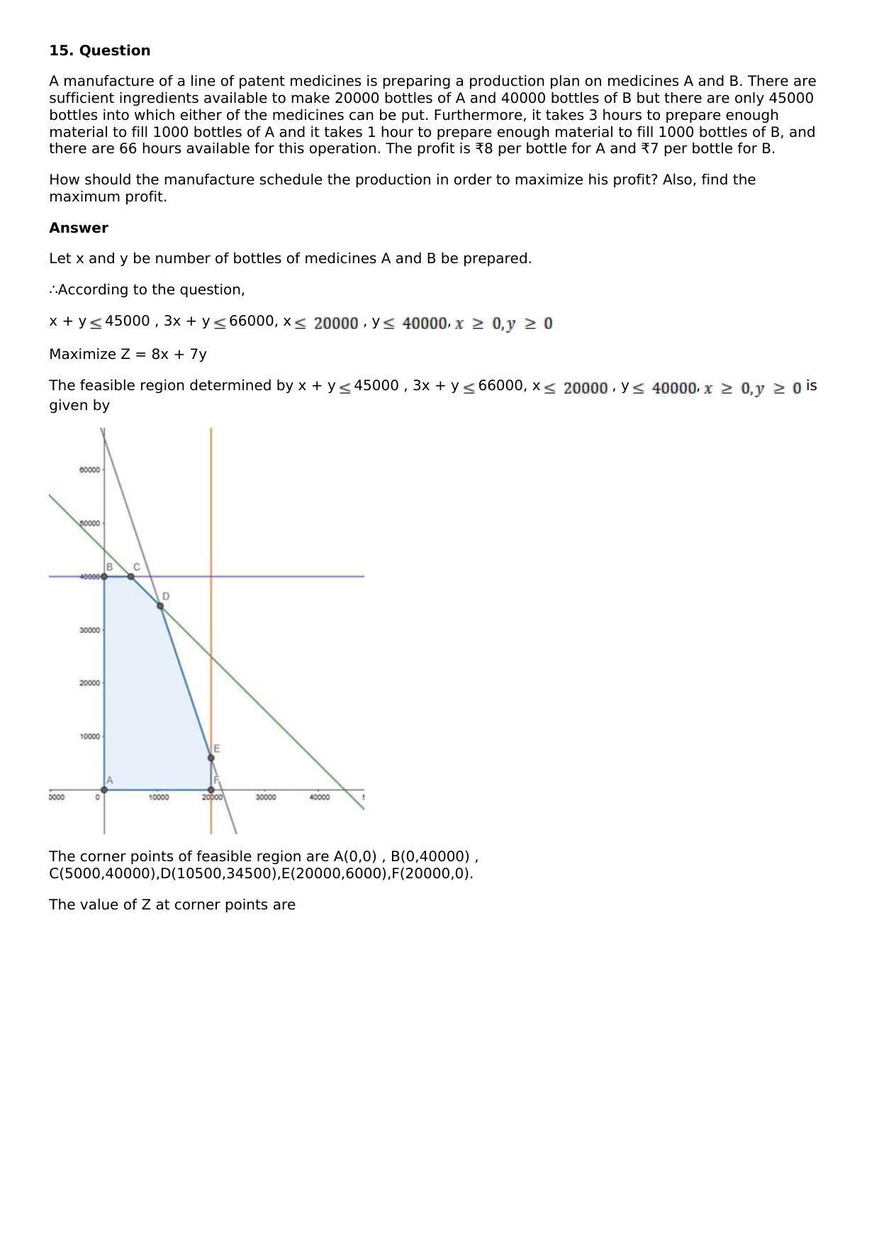 Chapter 33: Linear Programming Solutions: RS Aggarwal Class 12 Solutions  - Page 51