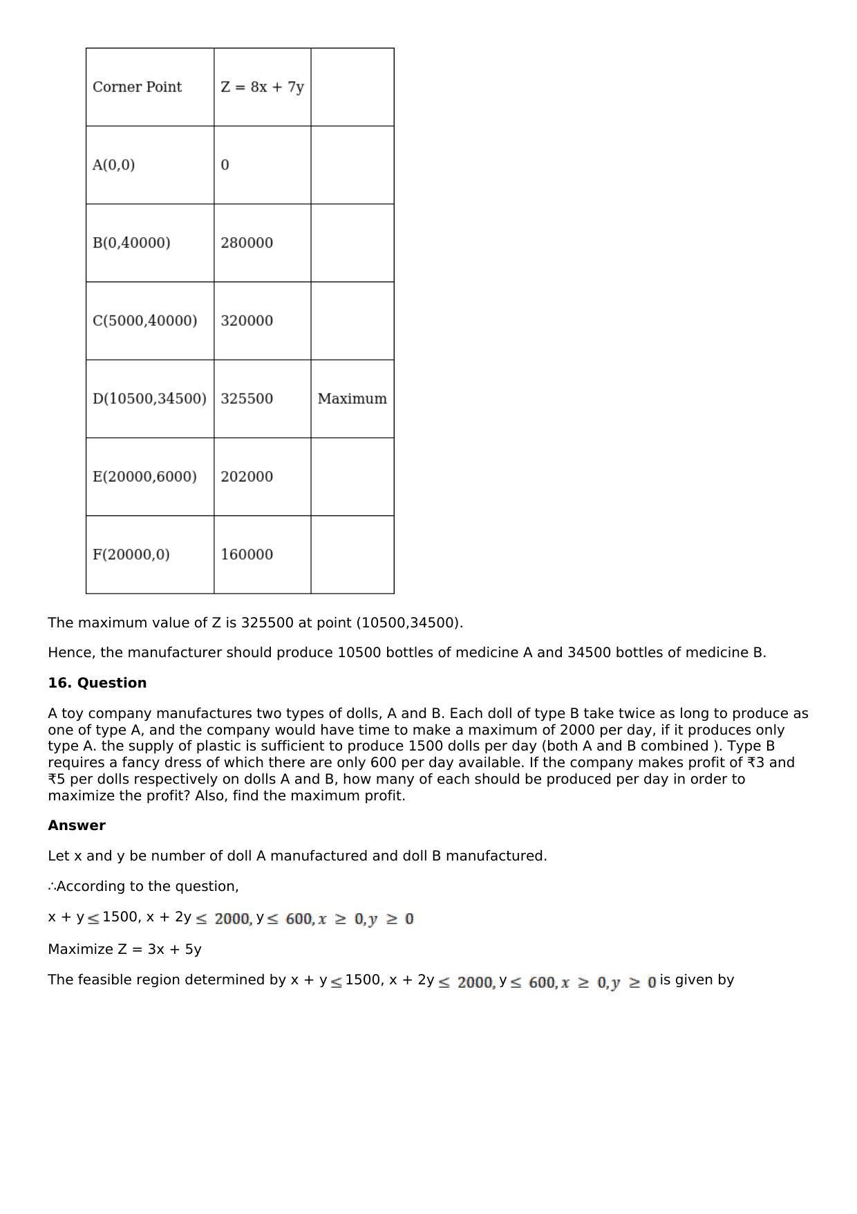 Chapter 33: Linear Programming Solutions: RS Aggarwal Class 12 Solutions  - Page 52