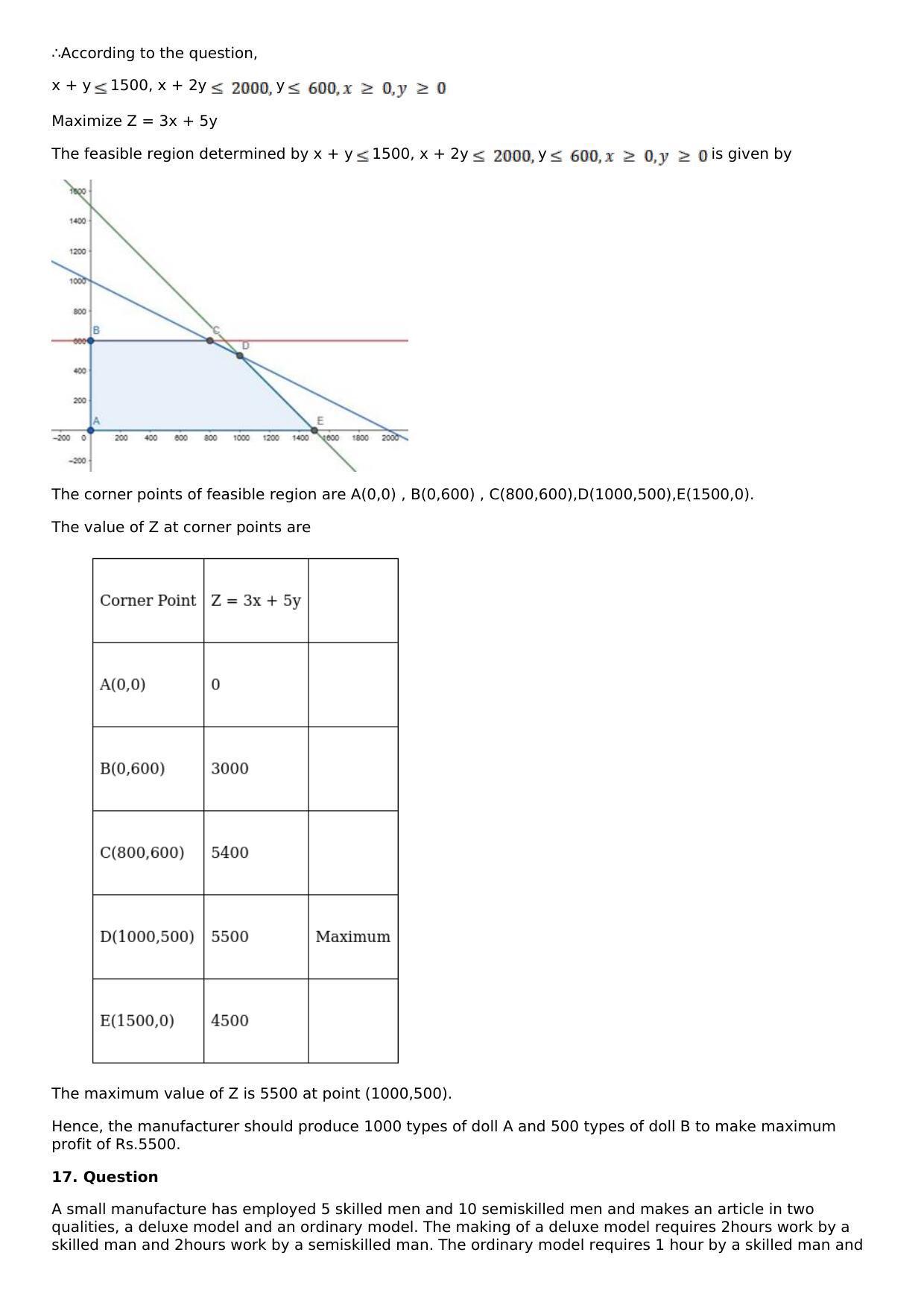 Chapter 33: Linear Programming Solutions: RS Aggarwal Class 12 Solutions  - Page 54