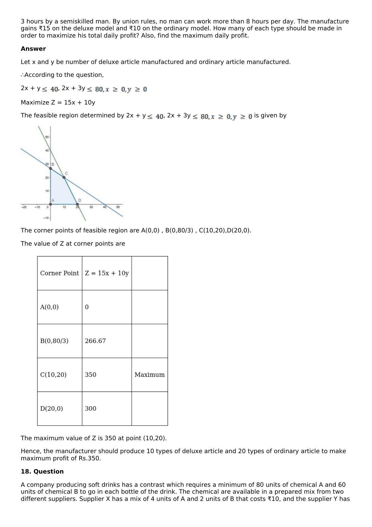 Chapter 33: Linear Programming Solutions: RS Aggarwal Class 12 Solutions  - Page 56