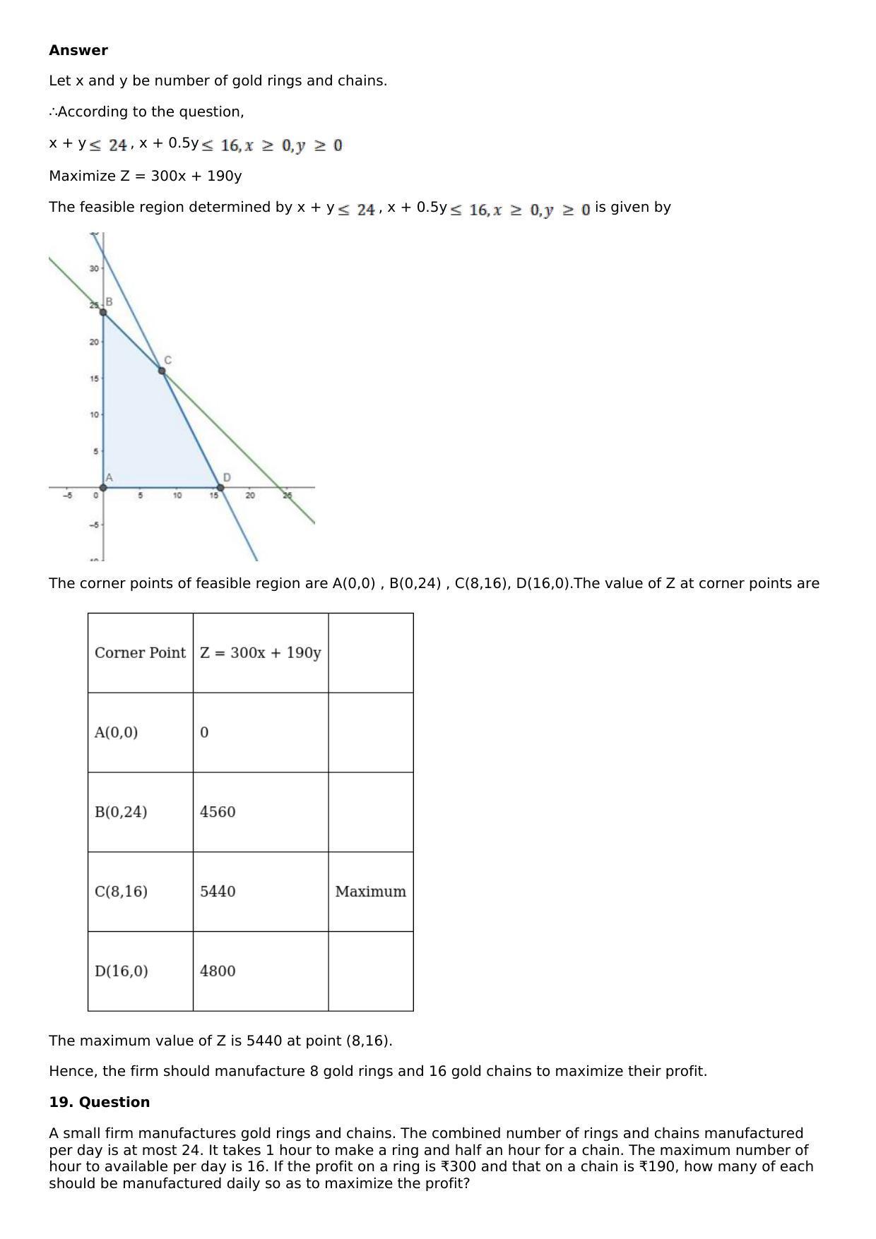 Chapter 33: Linear Programming Solutions: RS Aggarwal Class 12 Solutions  - Page 59