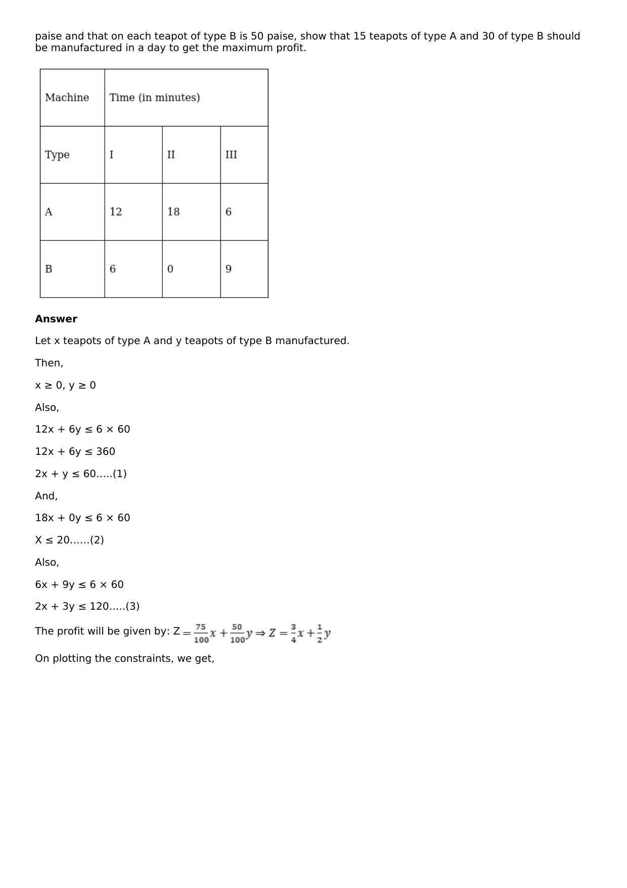 Chapter 33: Linear Programming Solutions: RS Aggarwal Class 12 Solutions  - Page 61