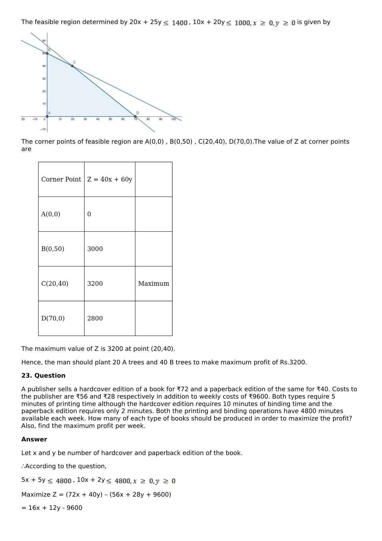 Chapter 33: Linear Programming Solutions: RS Aggarwal Class 12 Solutions  - Page 67