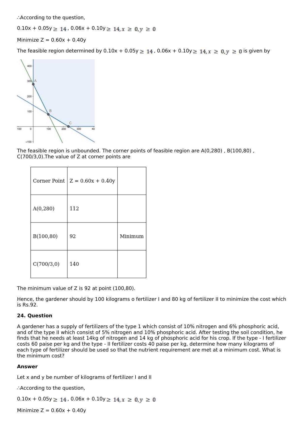 Chapter 33: Linear Programming Solutions: RS Aggarwal Class 12 Solutions  - Page 70