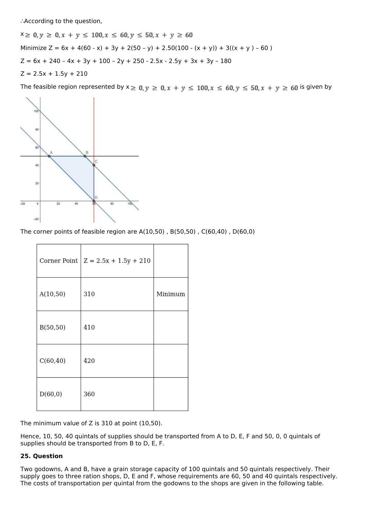 Chapter 33: Linear Programming Solutions: RS Aggarwal Class 12 Solutions  - Page 72