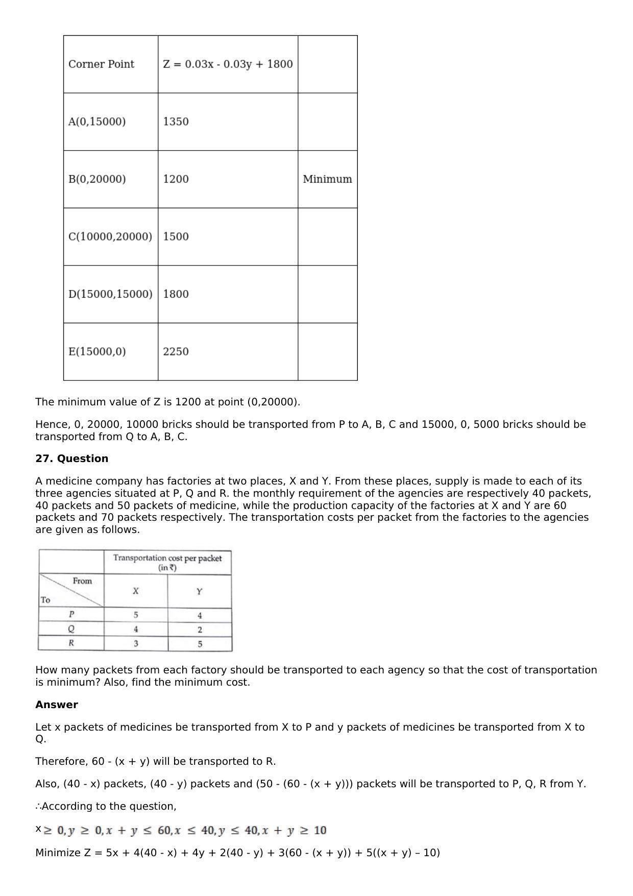 Chapter 33: Linear Programming Solutions: RS Aggarwal Class 12 Solutions  - Page 77