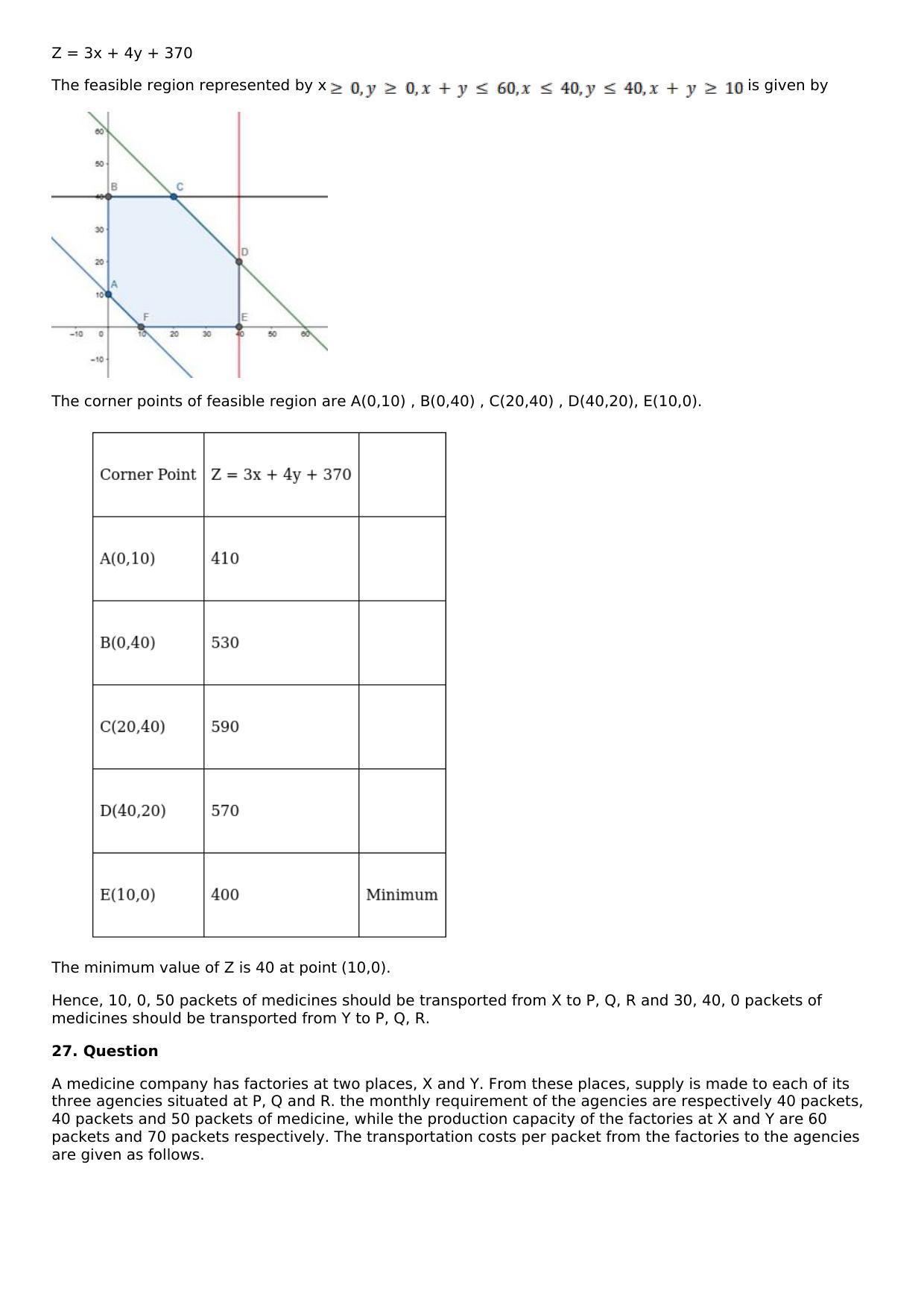 Chapter 33: Linear Programming Solutions: RS Aggarwal Class 12 Solutions  - Page 78