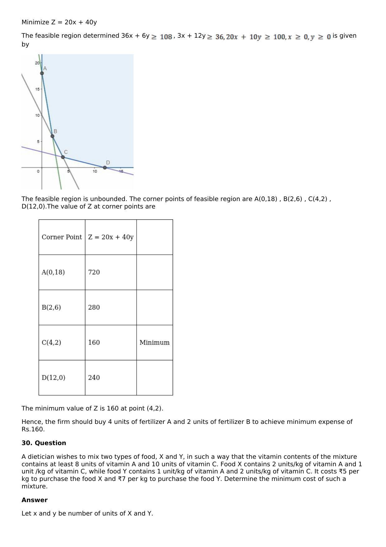 Chapter 33: Linear Programming Solutions: RS Aggarwal Class 12 Solutions  - Page 85
