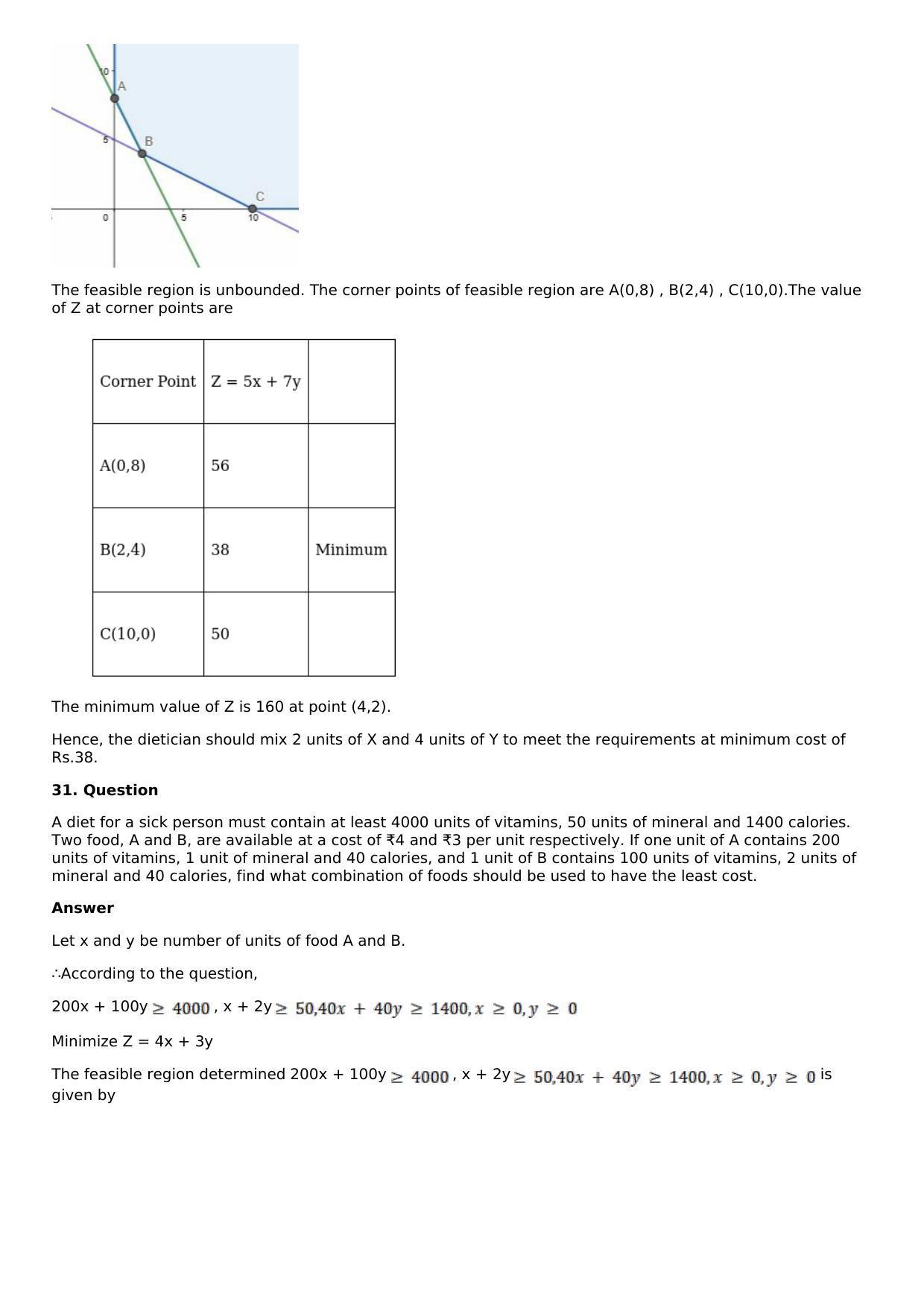 Chapter 33: Linear Programming Solutions: RS Aggarwal Class 12 Solutions  - Page 87