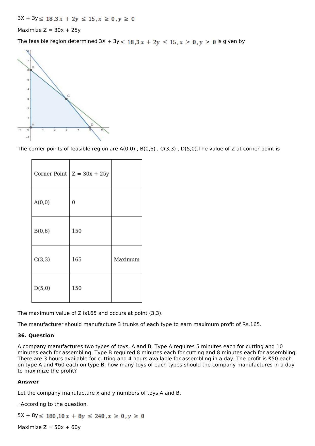 Chapter 33: Linear Programming Solutions: RS Aggarwal Class 12 Solutions  - Page 97