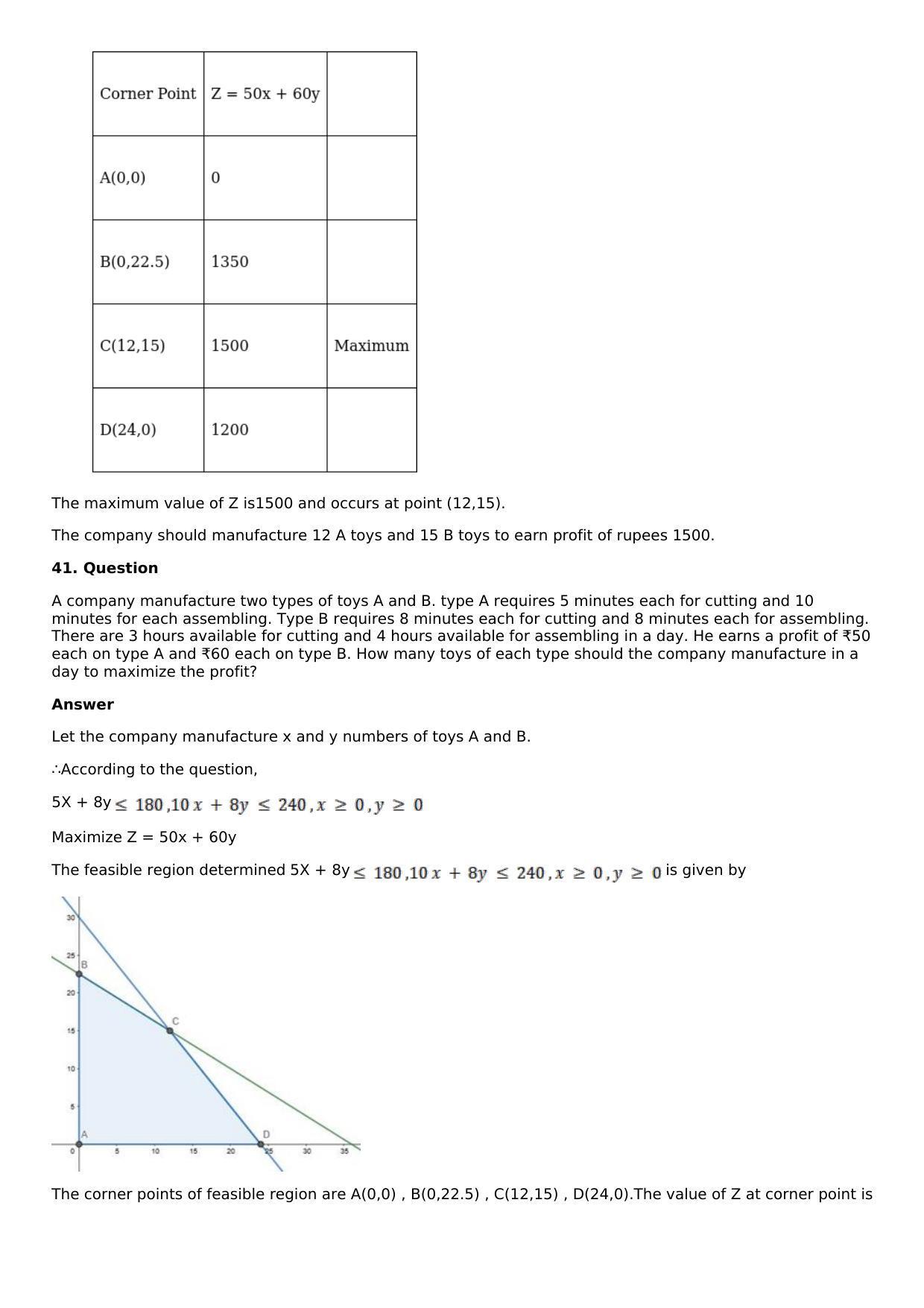 Chapter 33: Linear Programming Solutions: RS Aggarwal Class 12 Solutions  - Page 108