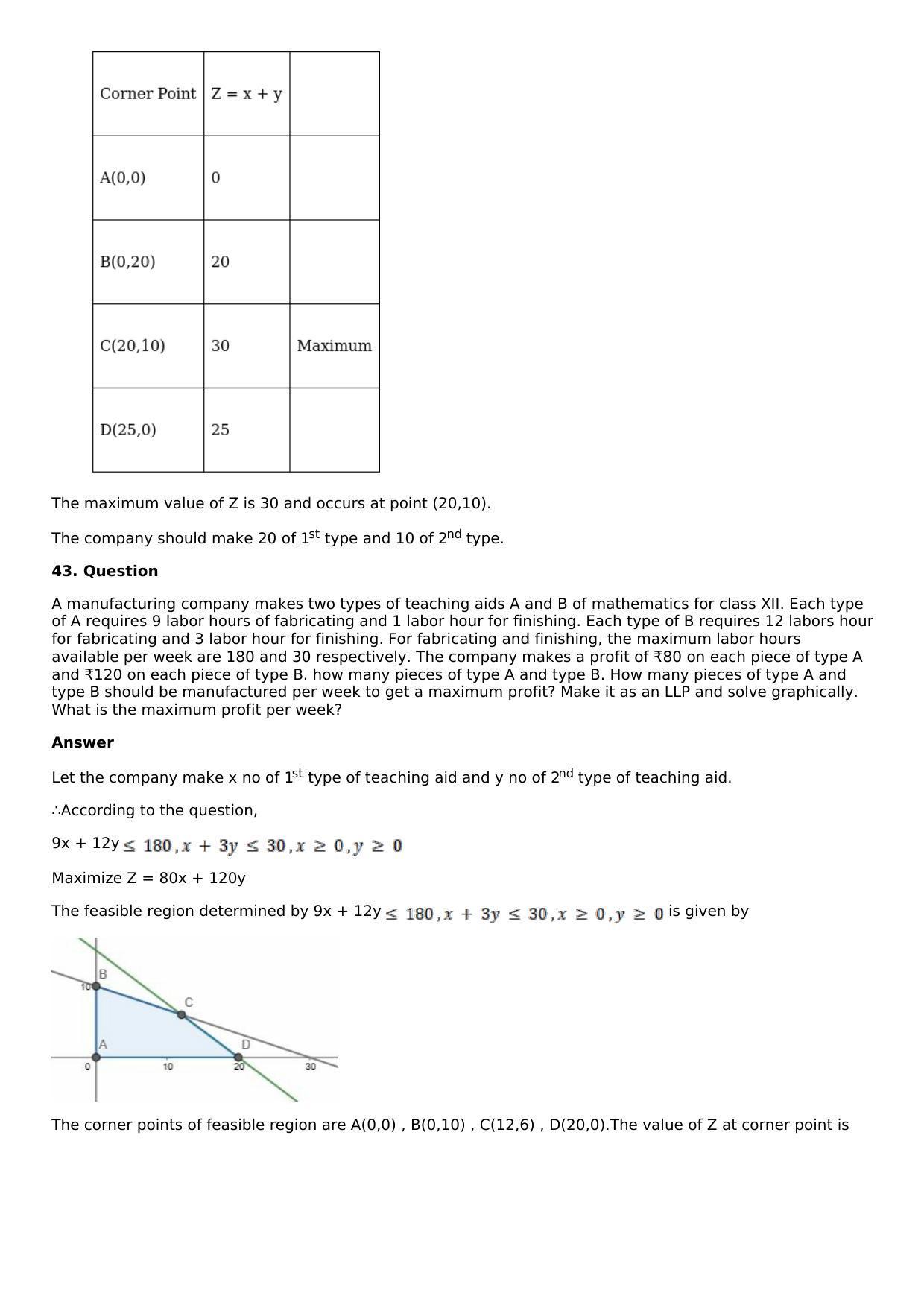 Chapter 33: Linear Programming Solutions: RS Aggarwal Class 12 Solutions  - Page 111