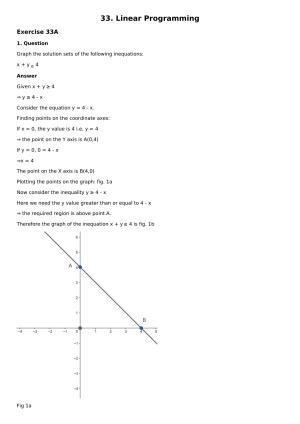 Chapter 33: Linear Programming Solutions: RS Aggarwal Class 12 Solutions 