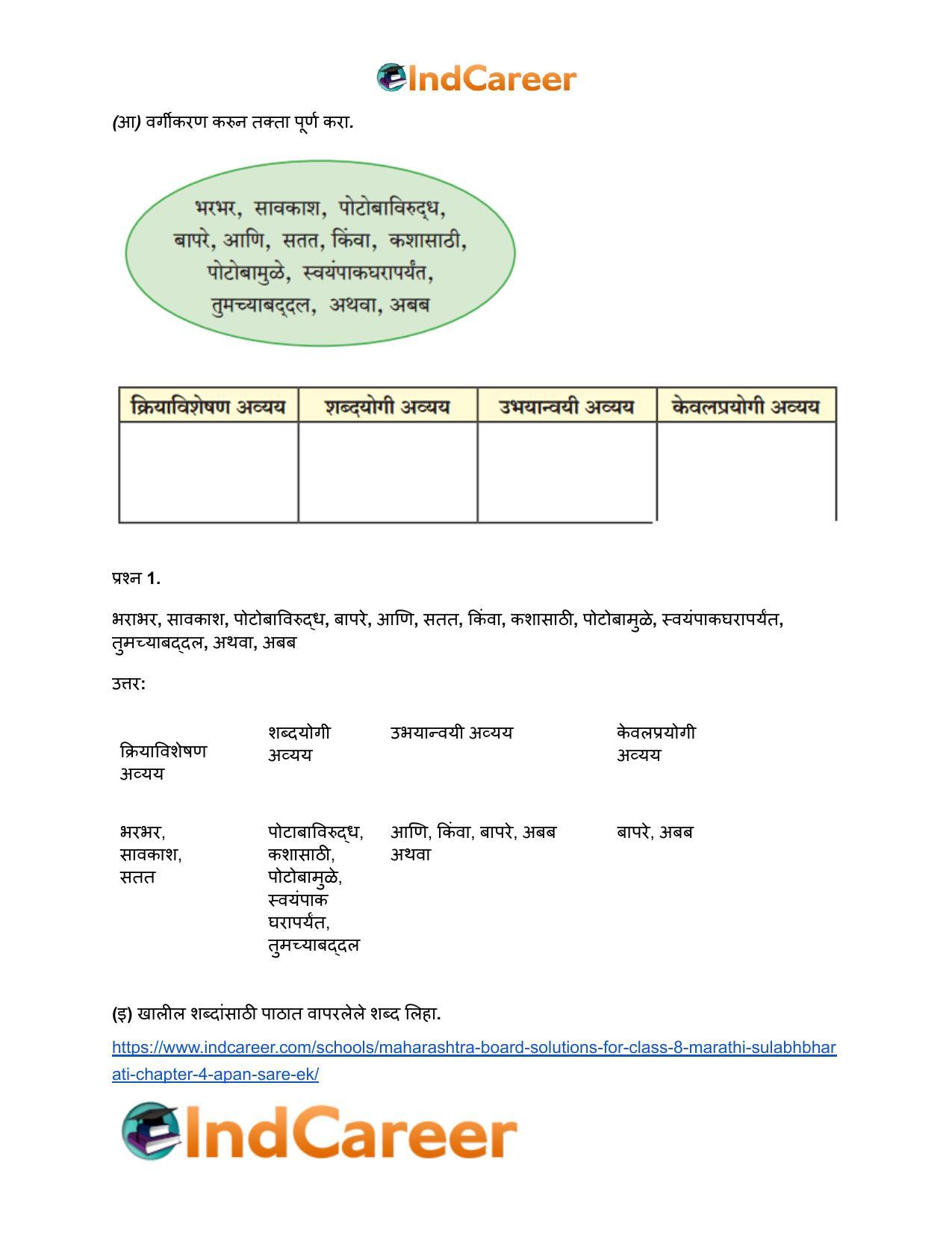 Maharashtra Board Solutions for Class 8- Marathi Sulabhbharati: Chapter 4- आपण सारे एक - Page 7