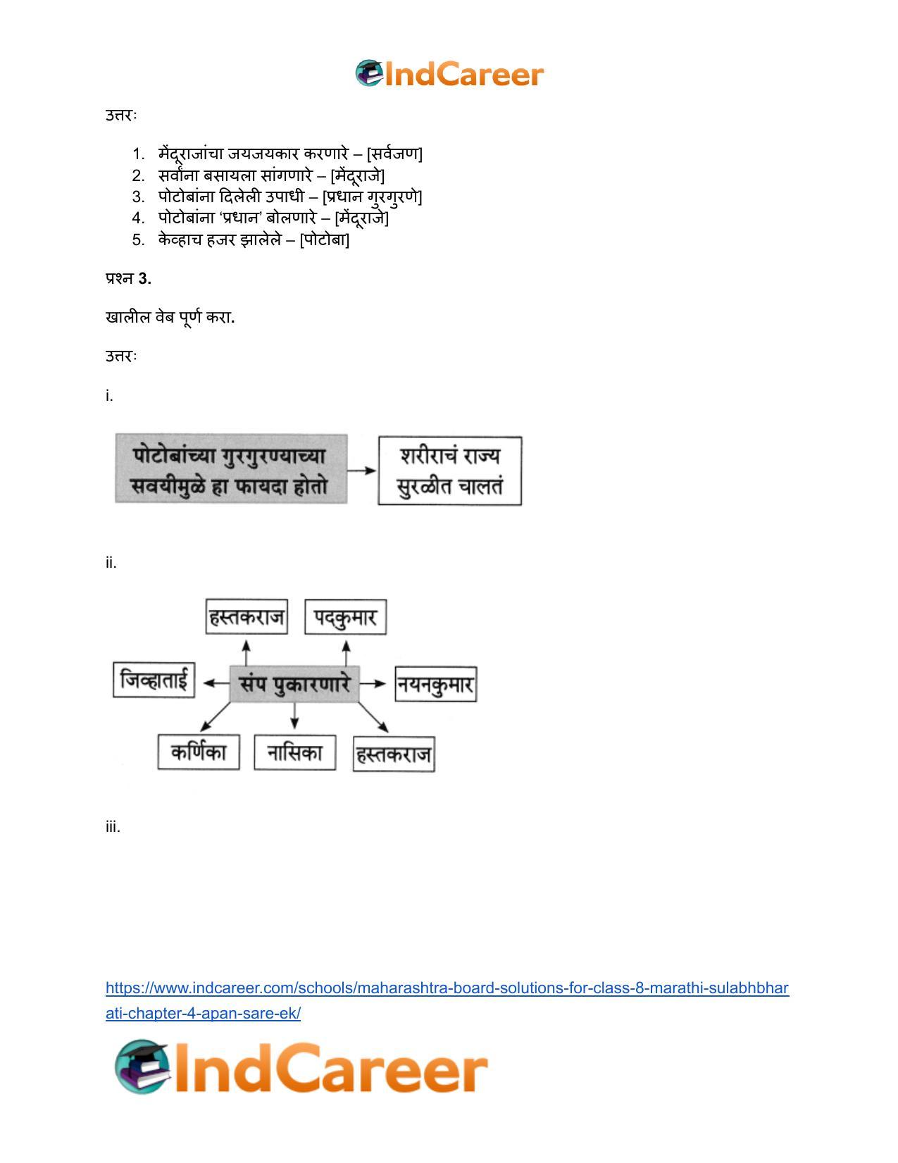 Maharashtra Board Solutions for Class 8- Marathi Sulabhbharati: Chapter 4- आपण सारे एक - Page 22