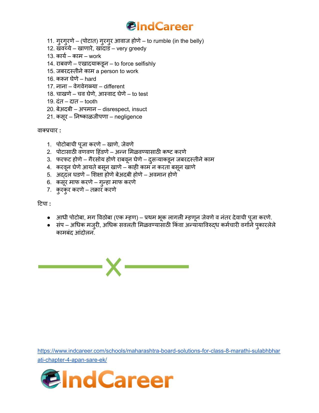 Maharashtra Board Solutions for Class 8- Marathi Sulabhbharati: Chapter 4- आपण सारे एक - Page 28
